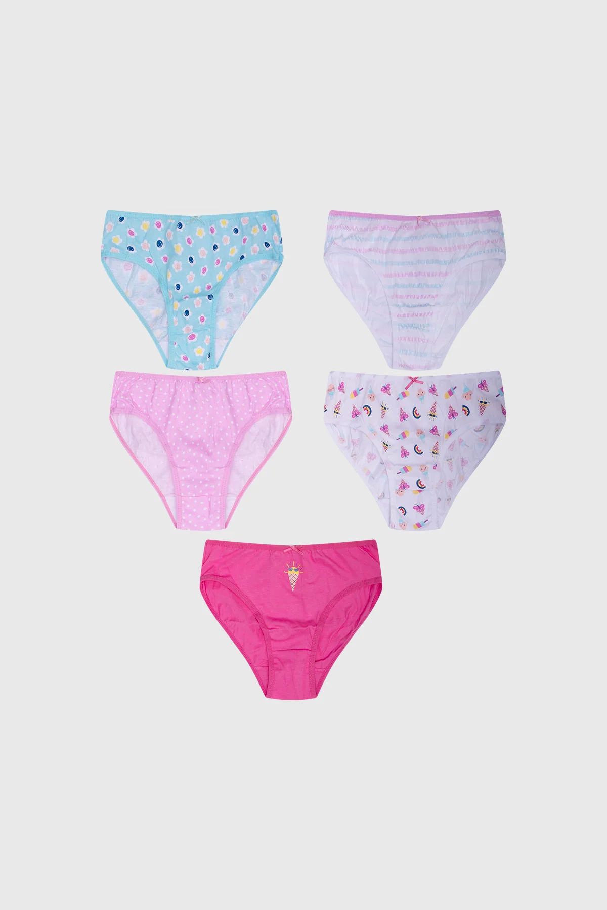 Calzón Niña Pack5 Pantaleta Full Rapport Fucsia - Image 2