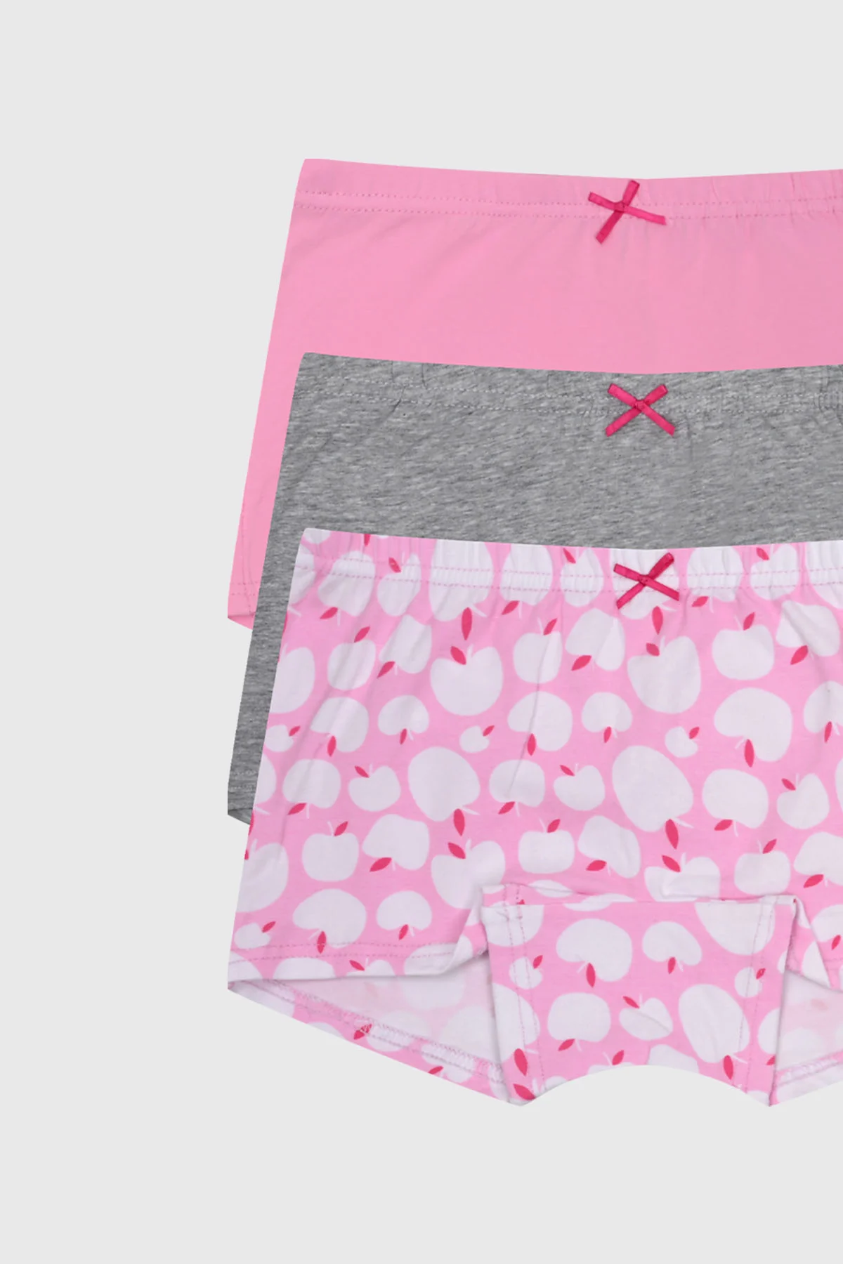 Calzón Niña Tripack Tipo Short Rosado - Image 2