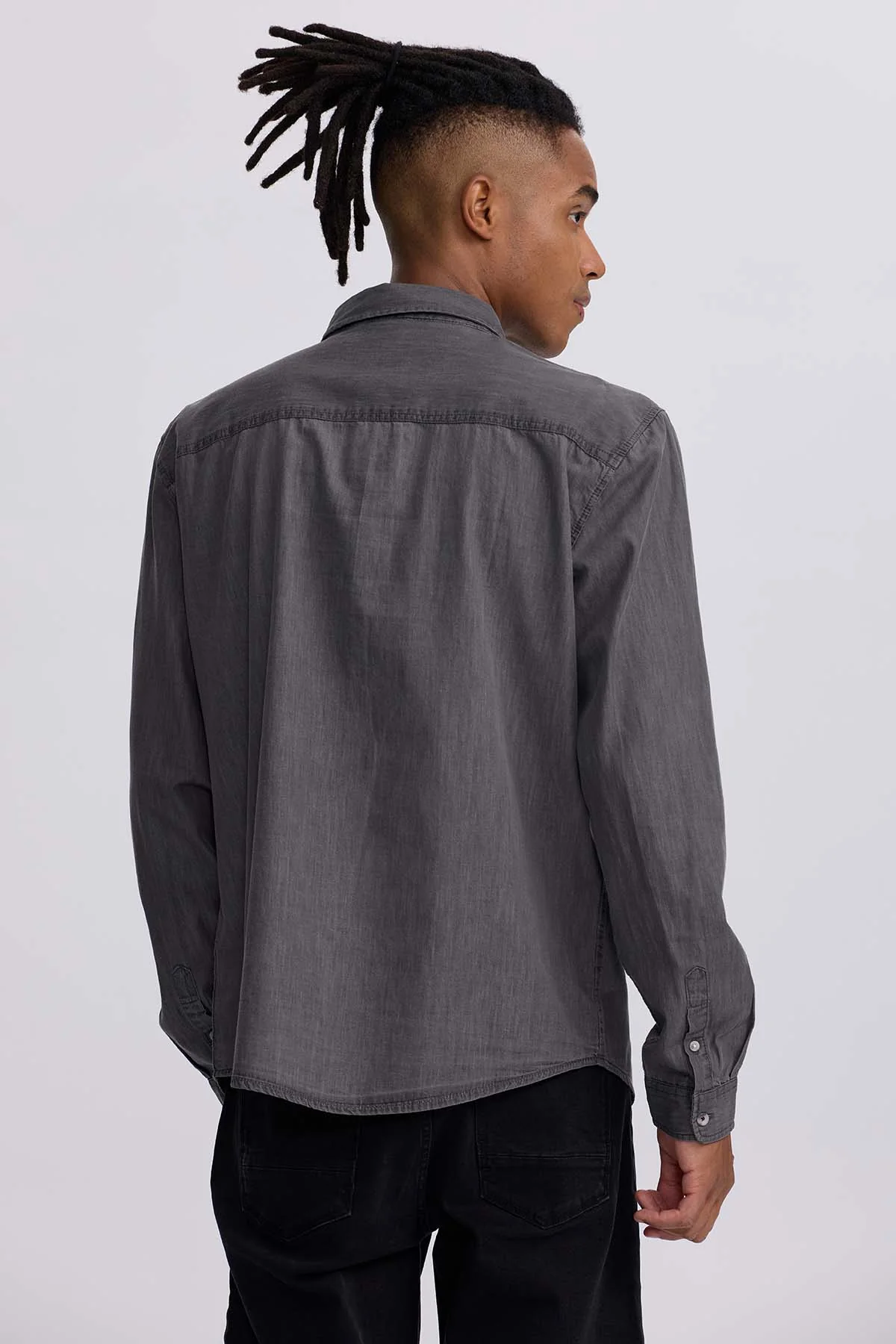 Camisa Hombre Clásica Dallas Gris - Image 3