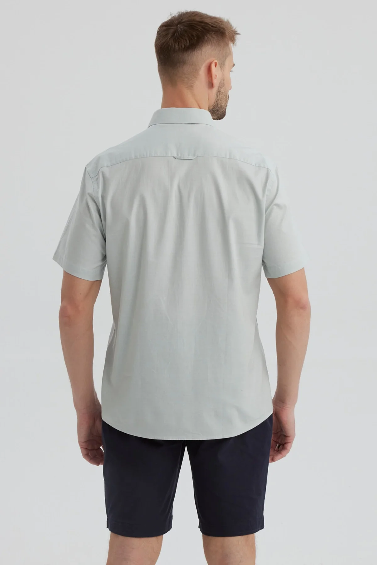 Camisa Hombre Con Bolsillo Verde Claro - Image 3