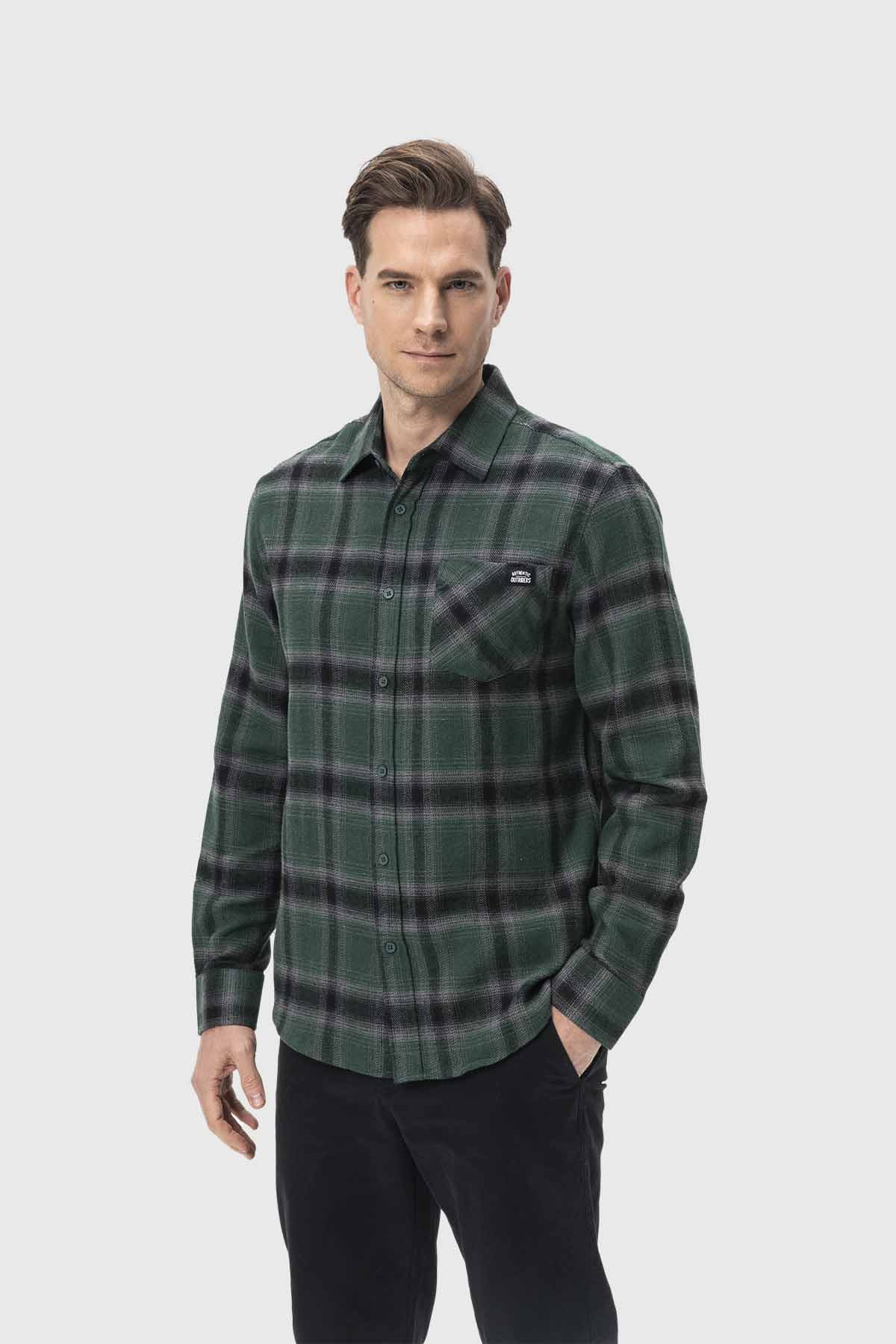 Camisa Hombre Cuadros Verde - Image 2
