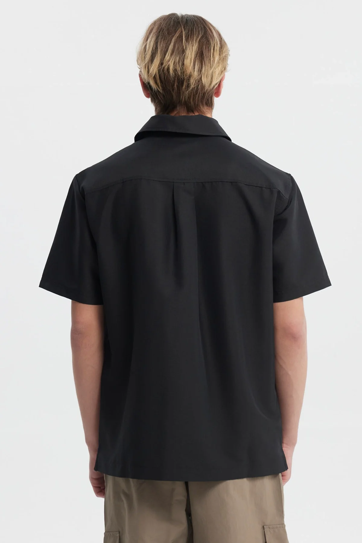 Camisa Hombre Doble Bolsillo Negro - Image 3