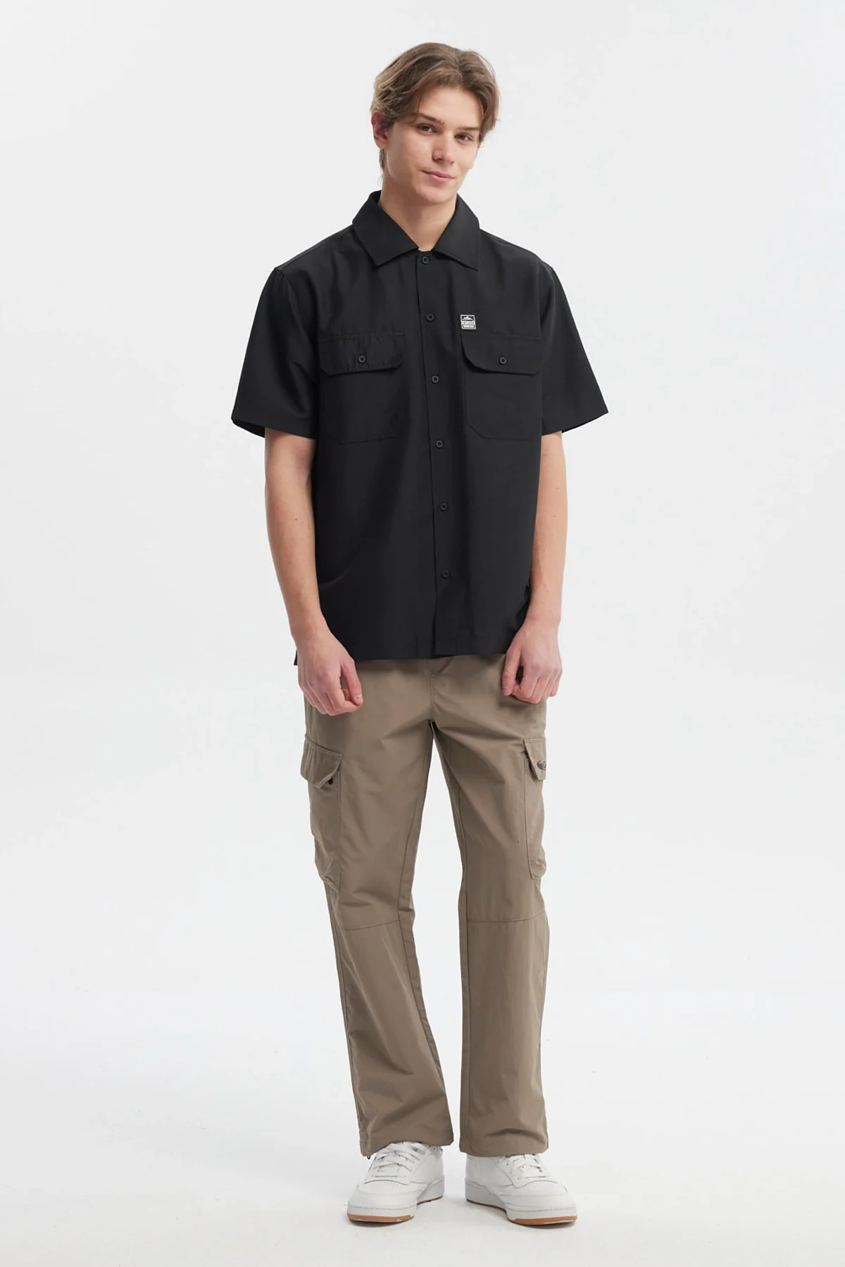 Camisa Hombre Doble Bolsillo Negro - Image 4