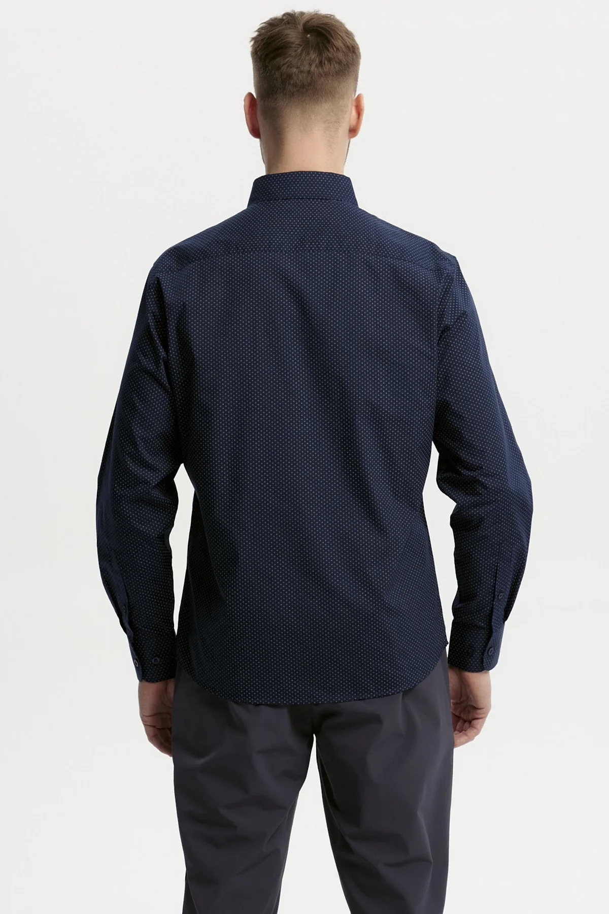 Camisa Hombre Fantasía Azul Marino - Image 3