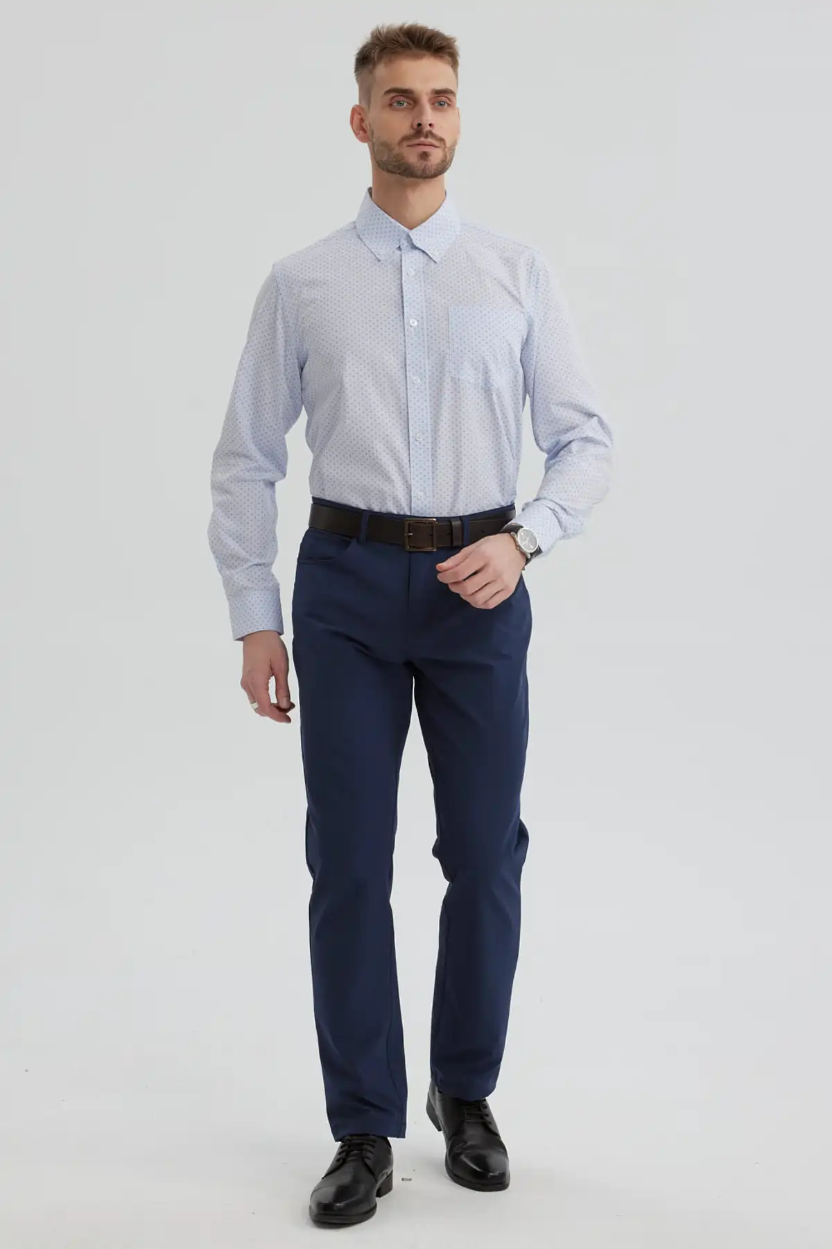 Camisa Hombre Fantasía Celeste - Image 4