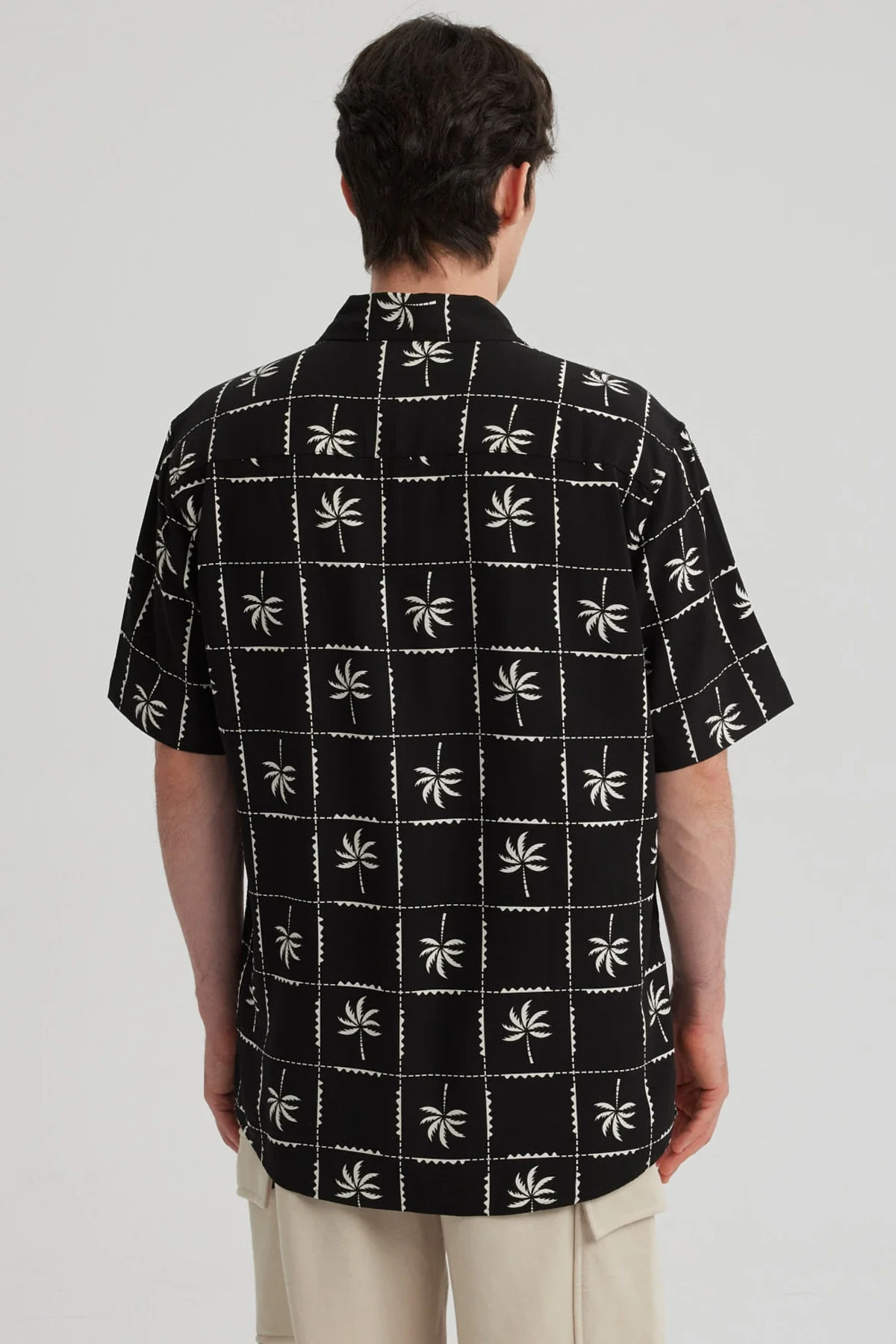 Camisa Hombre Full Print Negro - Image 3