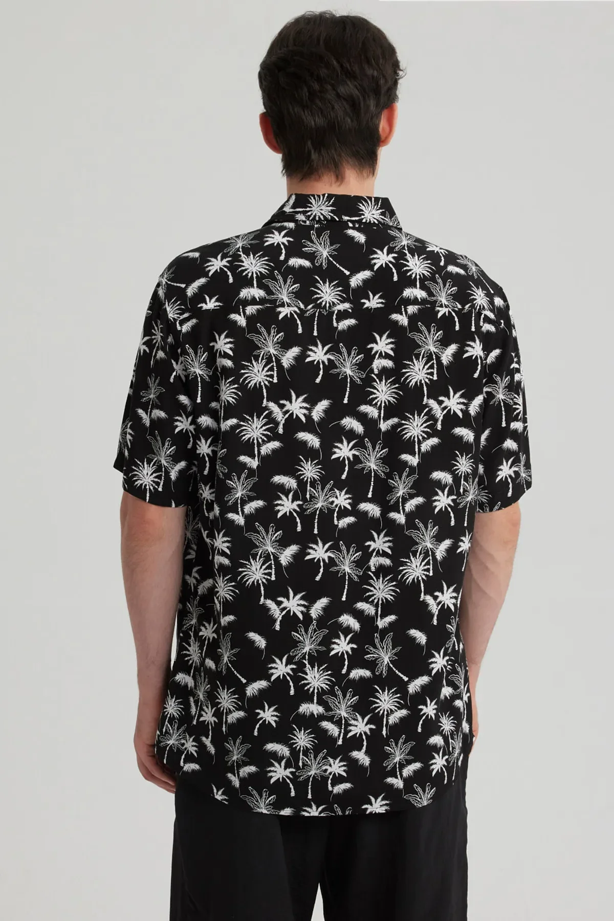 Camisa Hombre Full Print Negro - Image 3