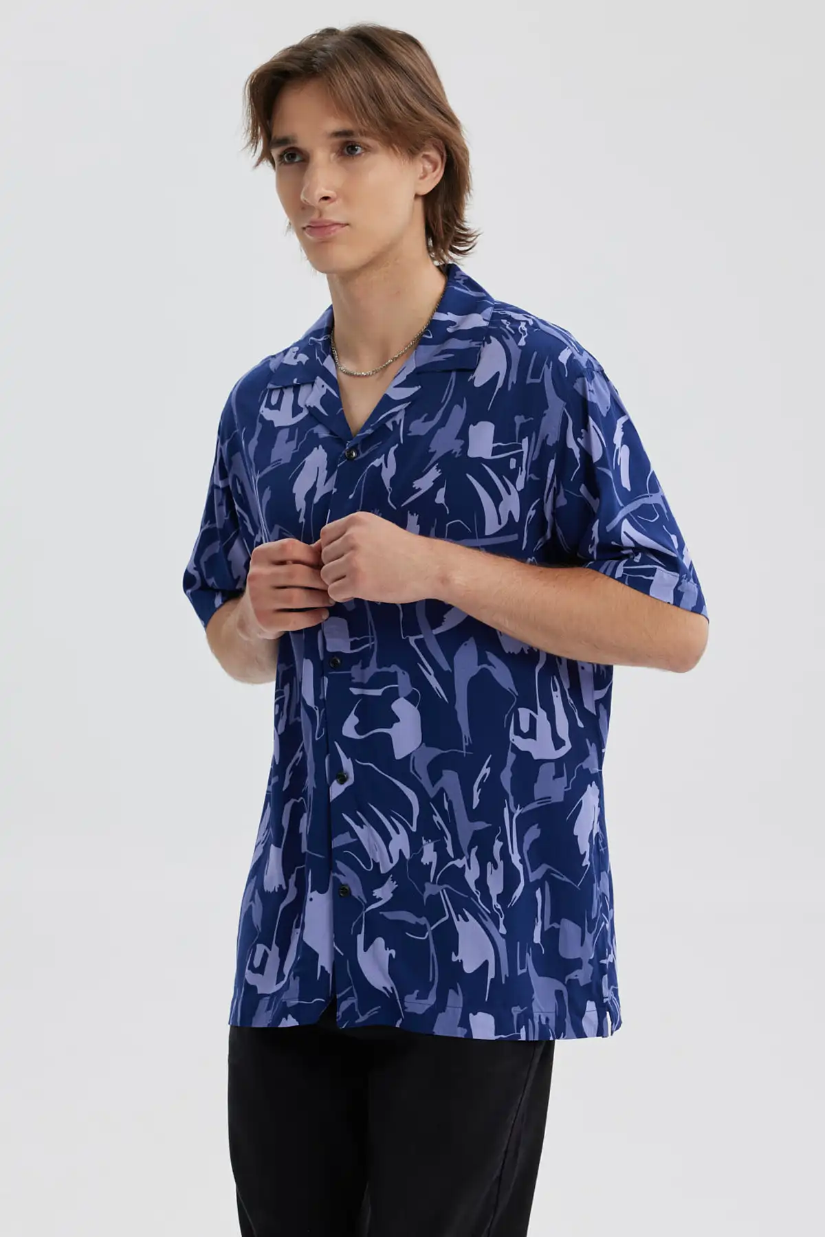 Camisa Hombre Full Rapport Azul Marino - Image 2