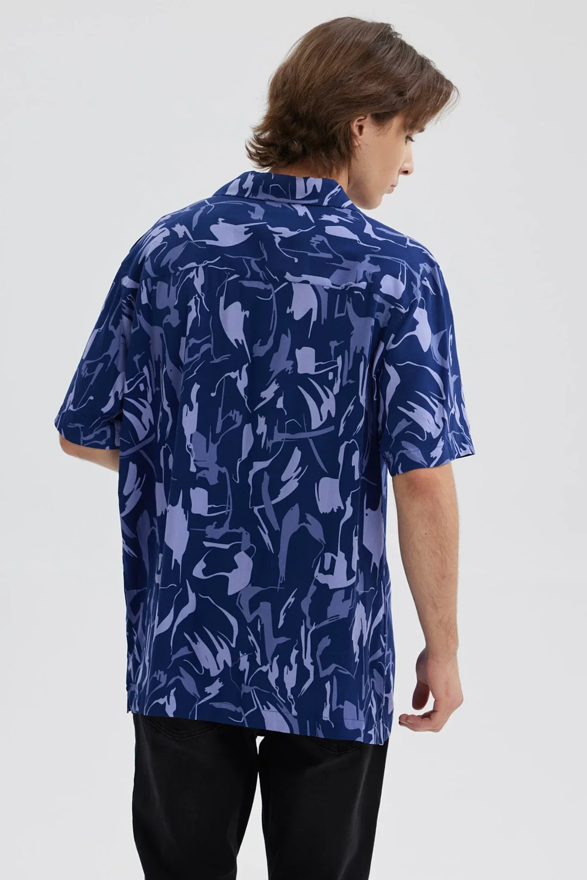 Camisa Hombre Full Rapport Azul Marino - Image 3