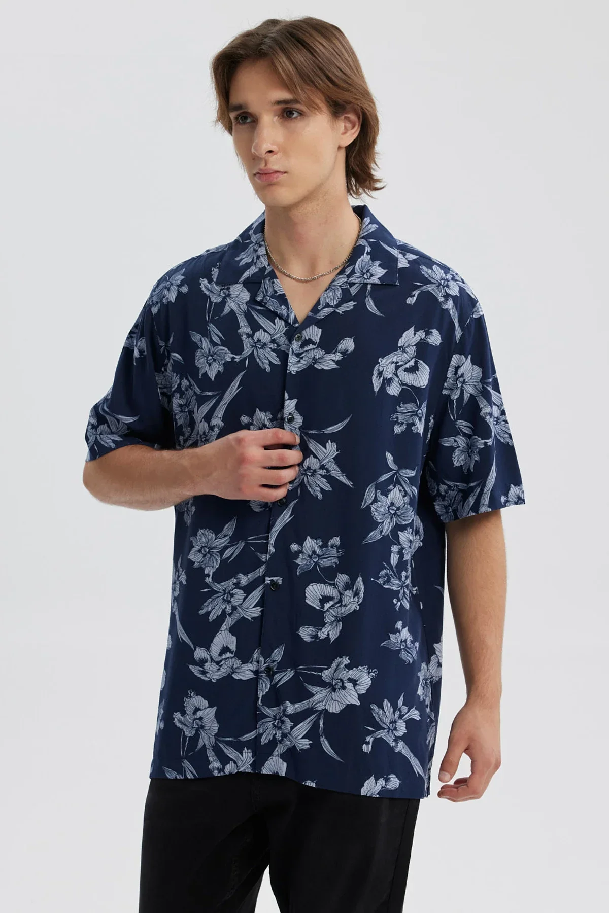 Camisa Hombre Full Rapport Azul Oscuro - Image 2