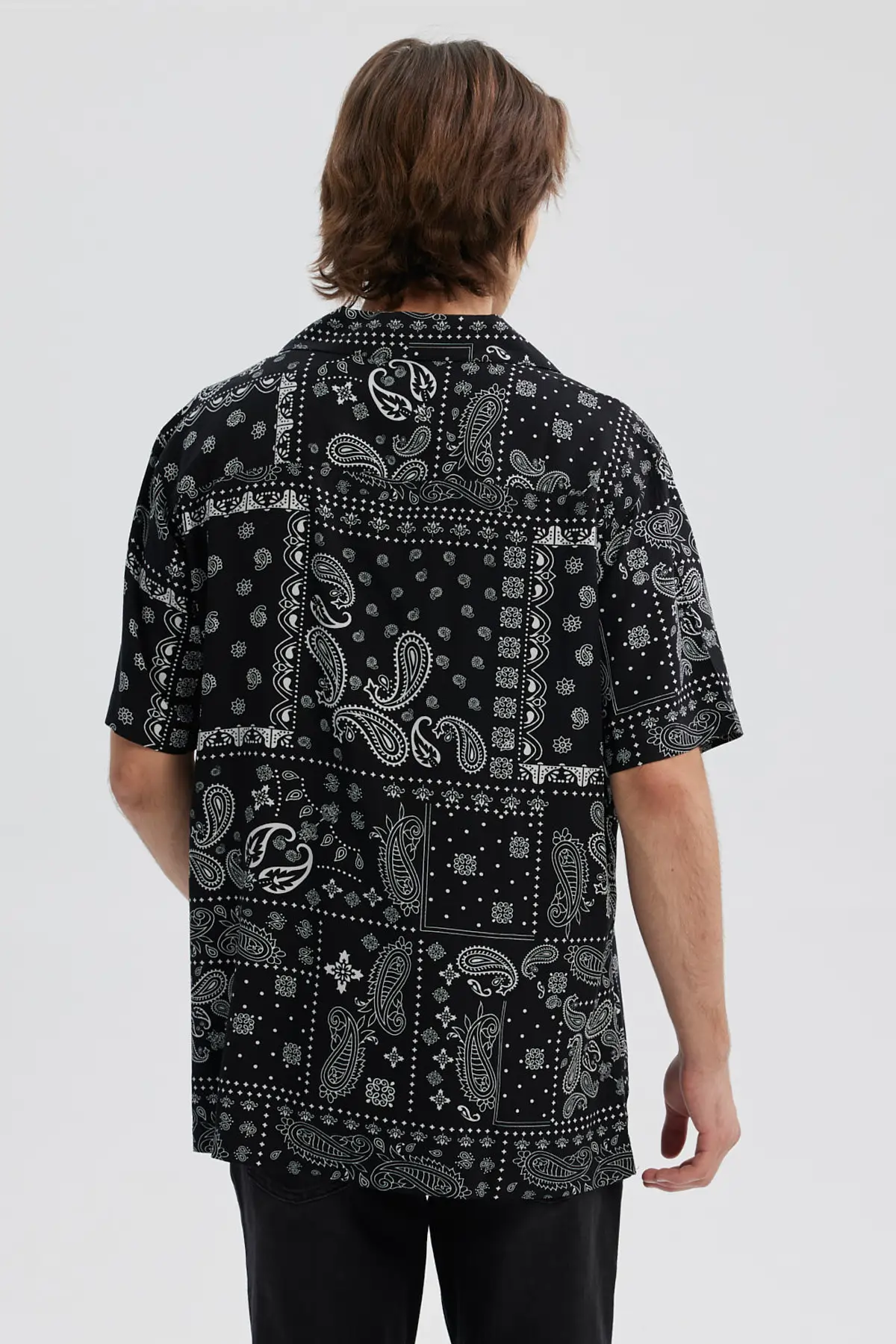 Camisa Hombre Full Rapport Banda Negro - Image 3
