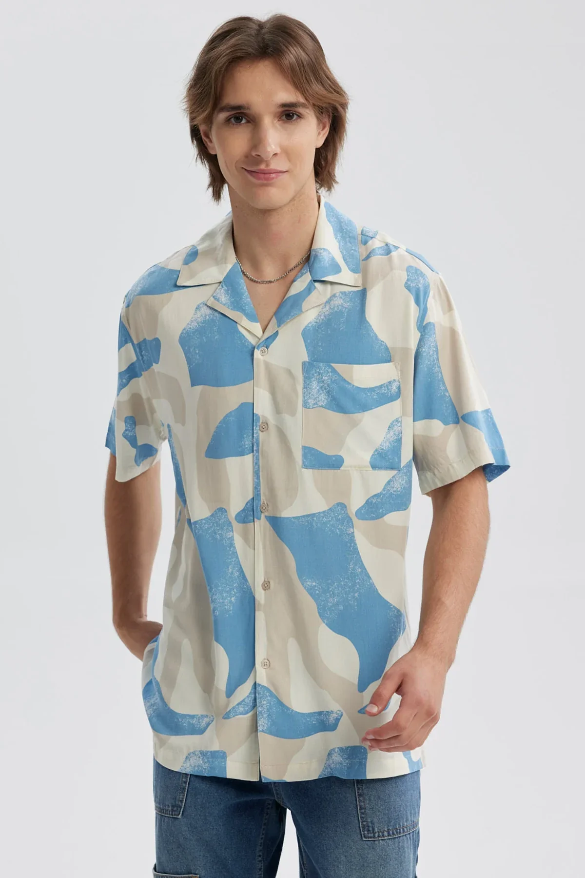 Camisa Hombre Full Rapport Celeste - Image 2