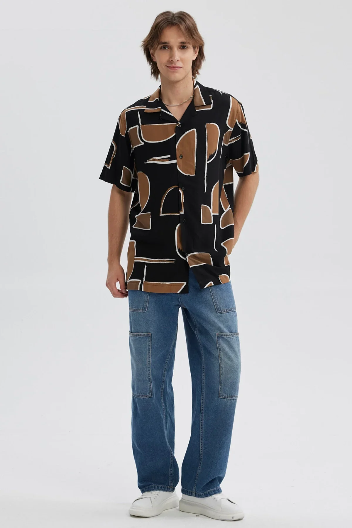 Camisa Hombre Full Rapport Negro - Image 4