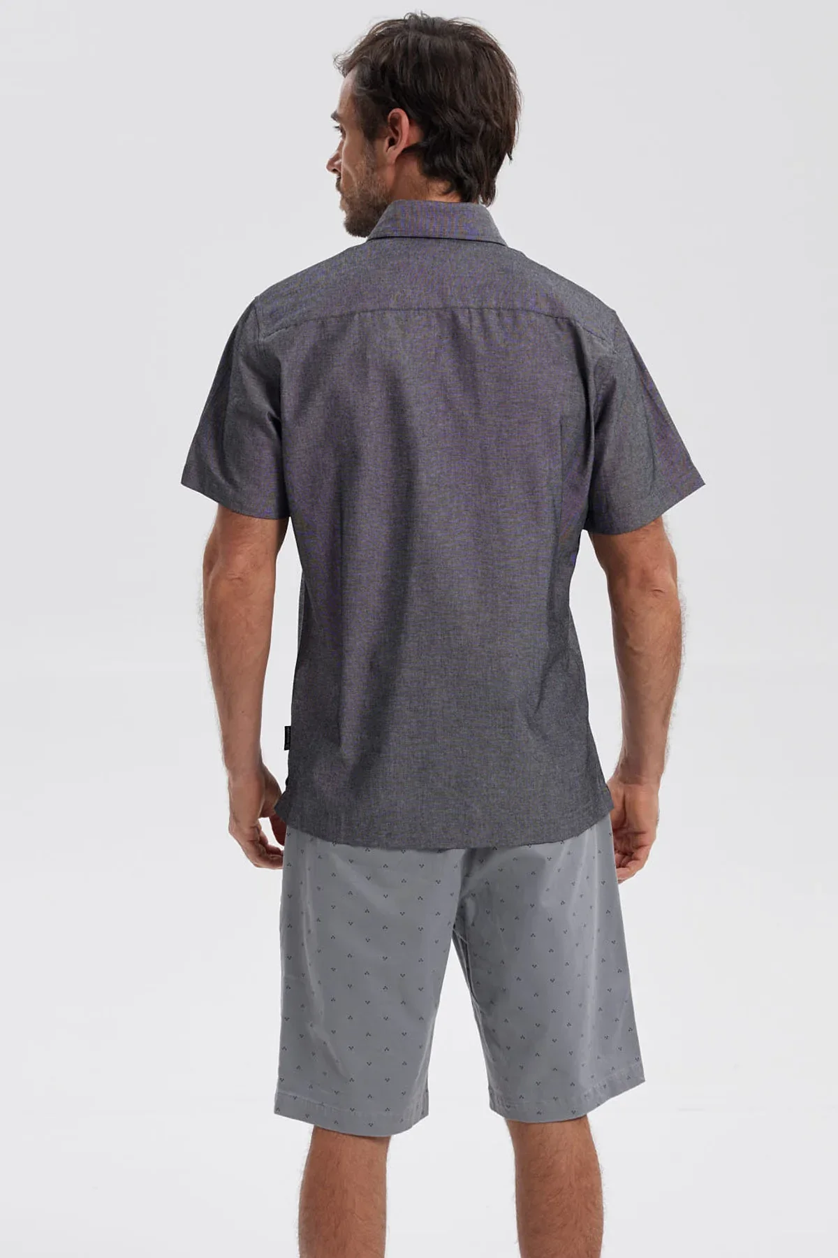 Camisa Hombre Lisa Negro - Image 3