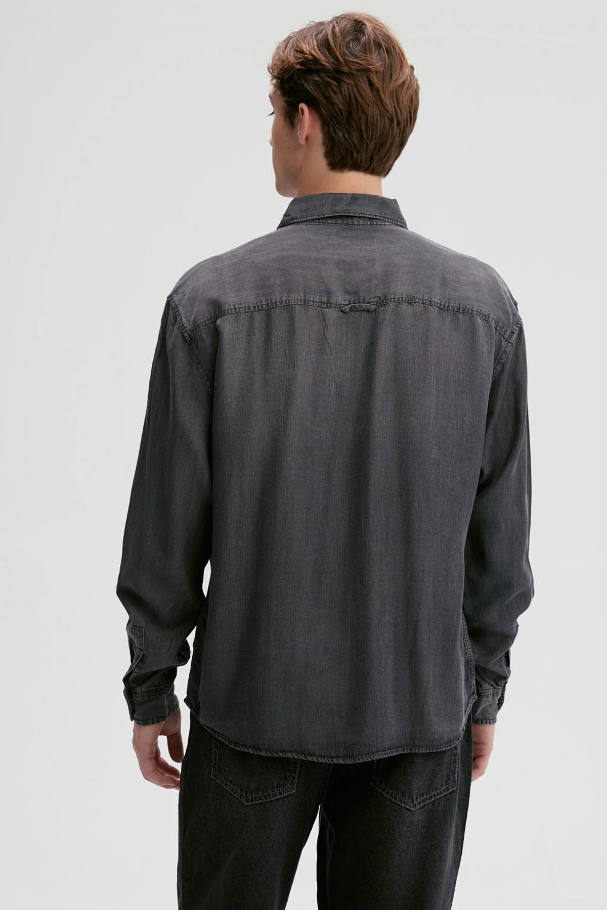 Camisa Hombre Lyocell Gris - Image 3