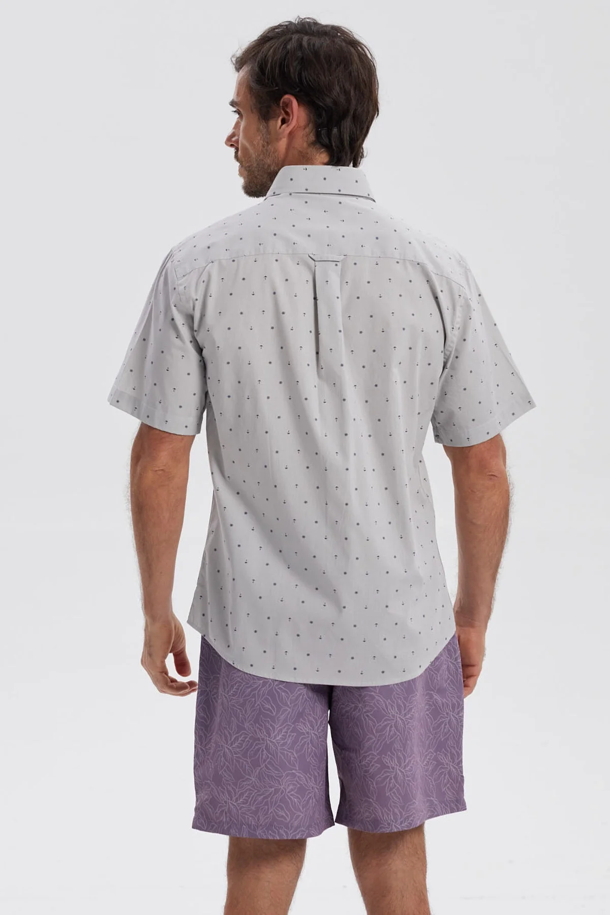Camisa Hombre Mini Print Gris - Image 4
