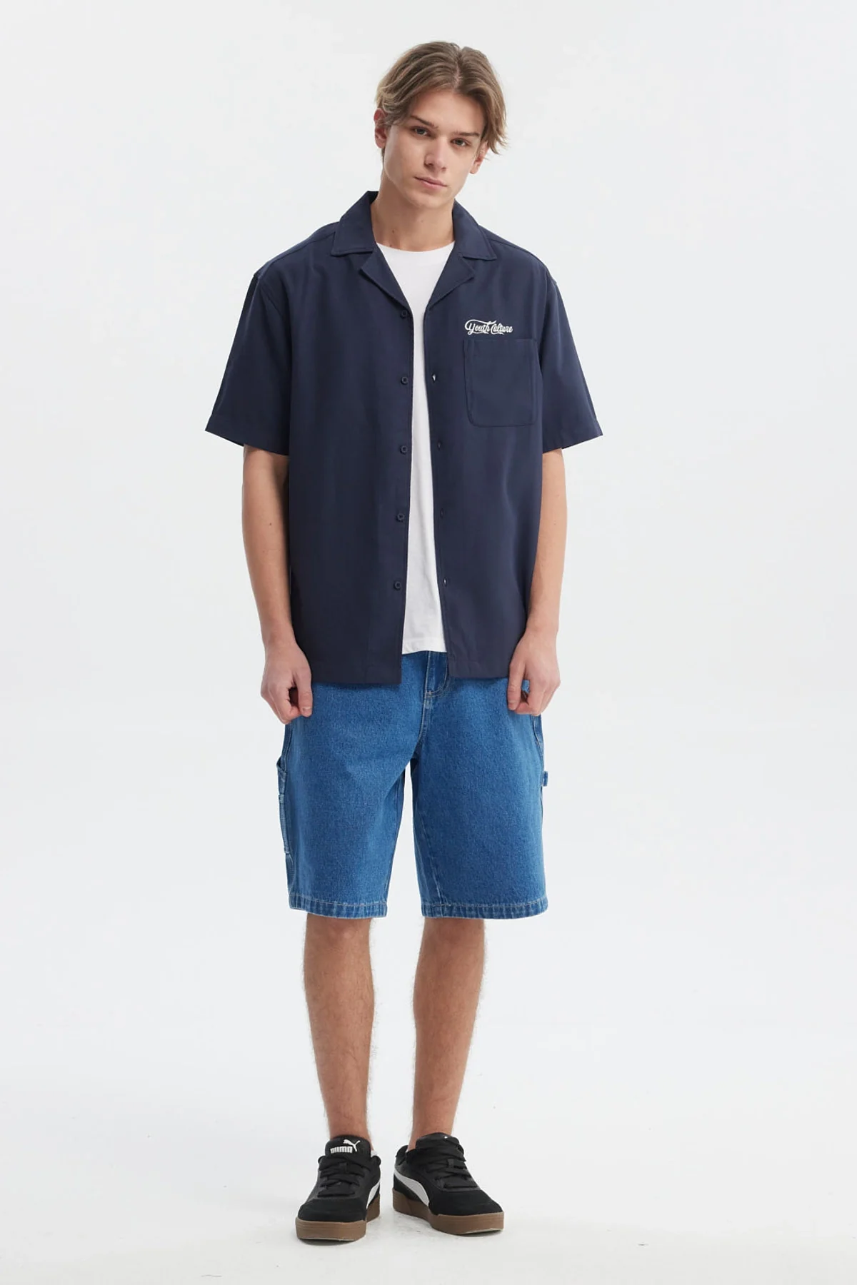Camisa Hombre Oversize Azul - Image 4