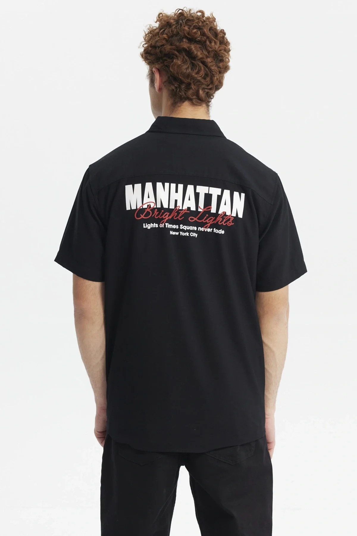 Camisa Hombre Oversize City Negro - Image 3