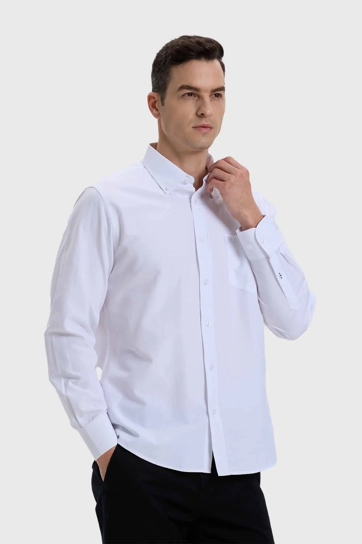 Camisa Hombre Oxford Blanco - Image 2