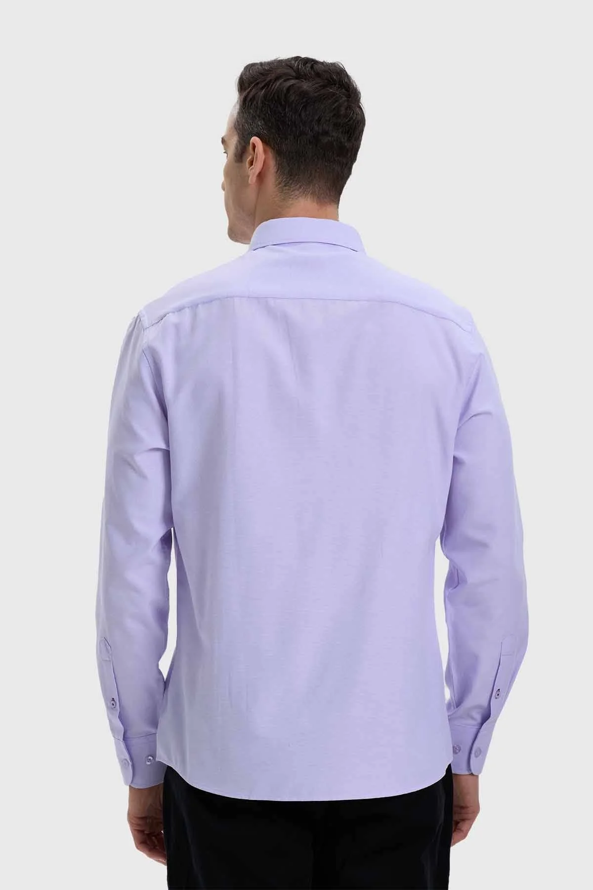 Camisa Hombre Oxford Lila - Image 3