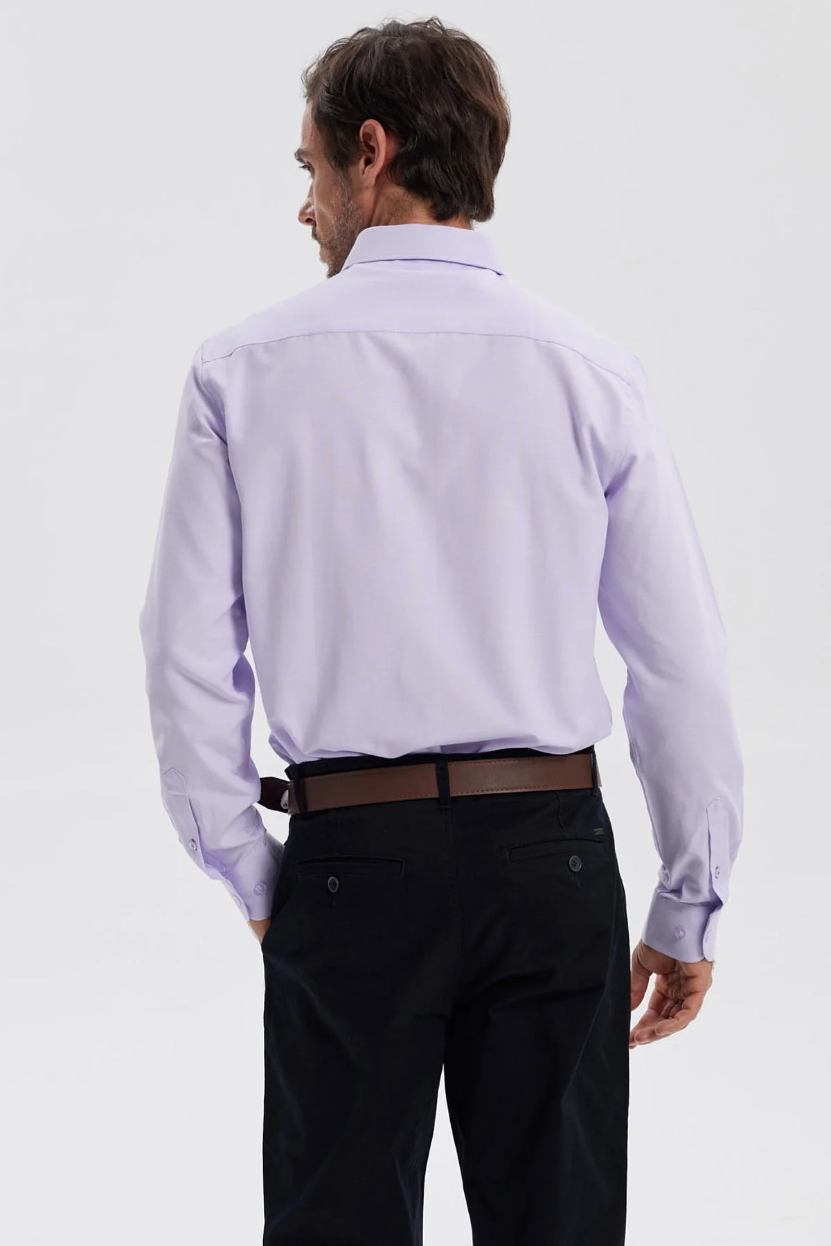 Camisa Hombre Oxford Lila - Image 3