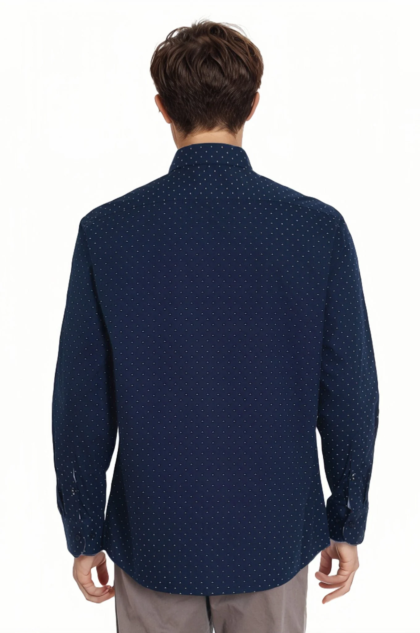 Camisa Hombre Premium Azul Marino - Image 4