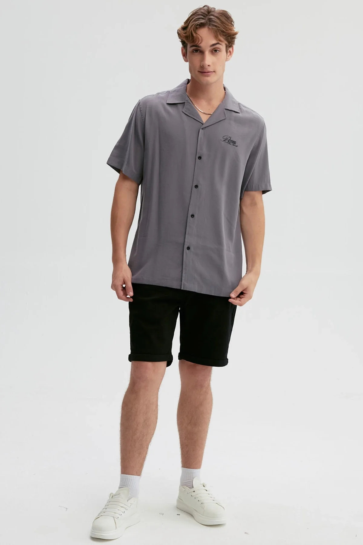 Camisa Hombre Print Gris - Image 4