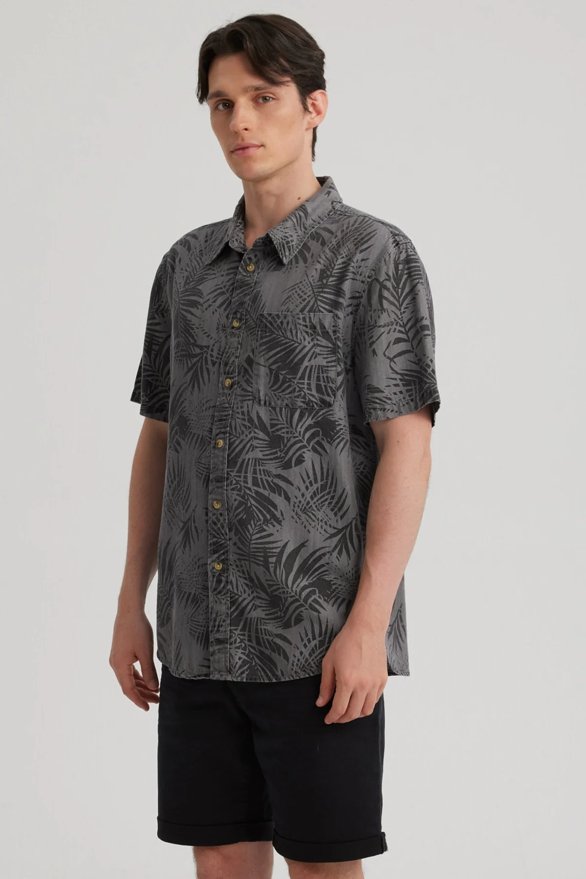 Camisa Hombre Print Gris Claro - Image 2