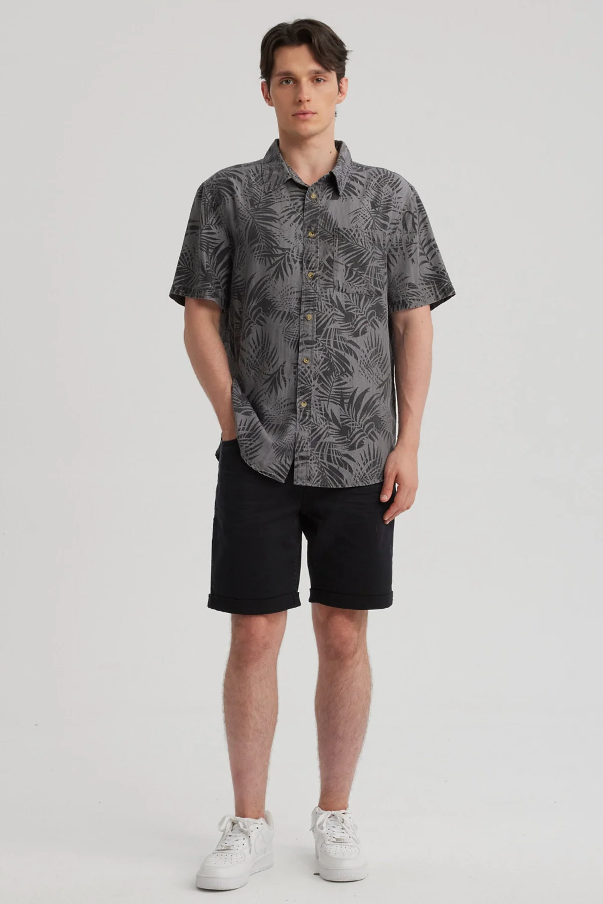 Camisa Hombre Print Gris Claro - Image 4