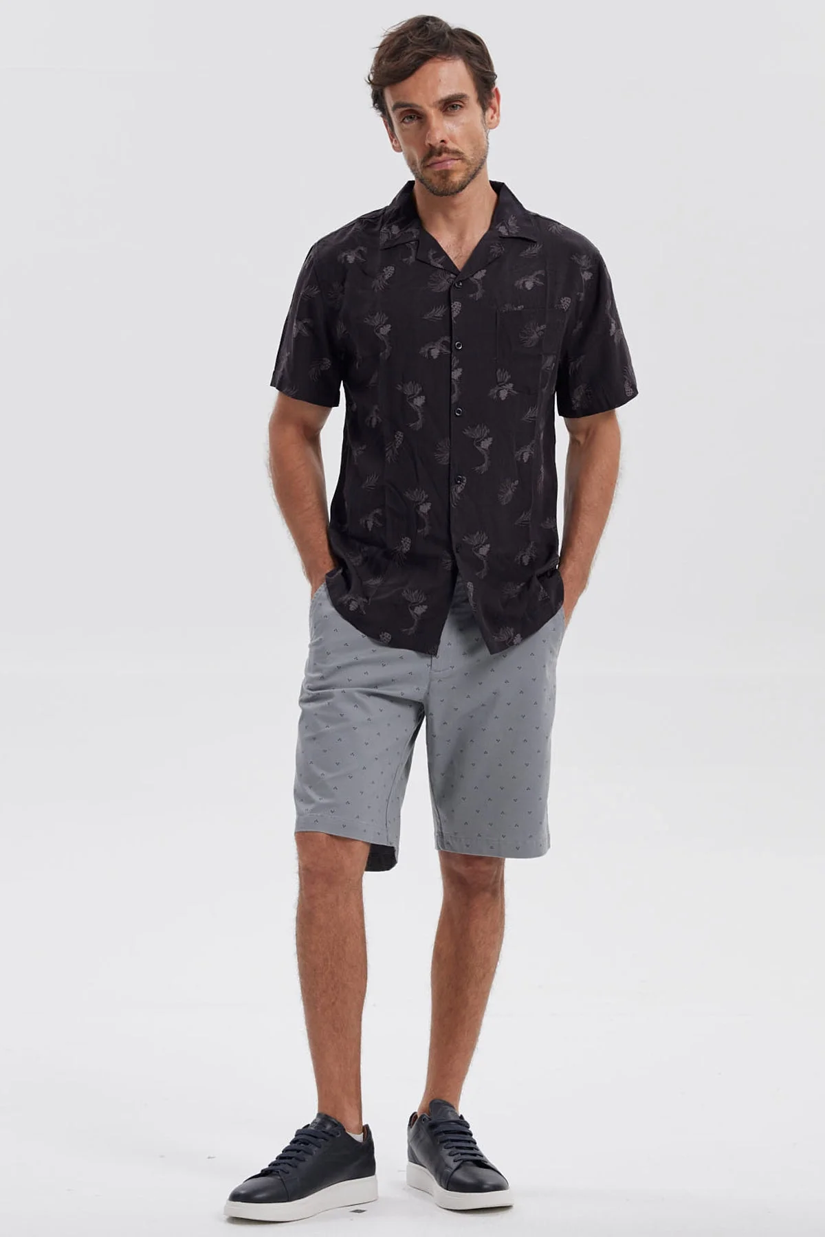 Camisa Hombre Print Negro - Image 4