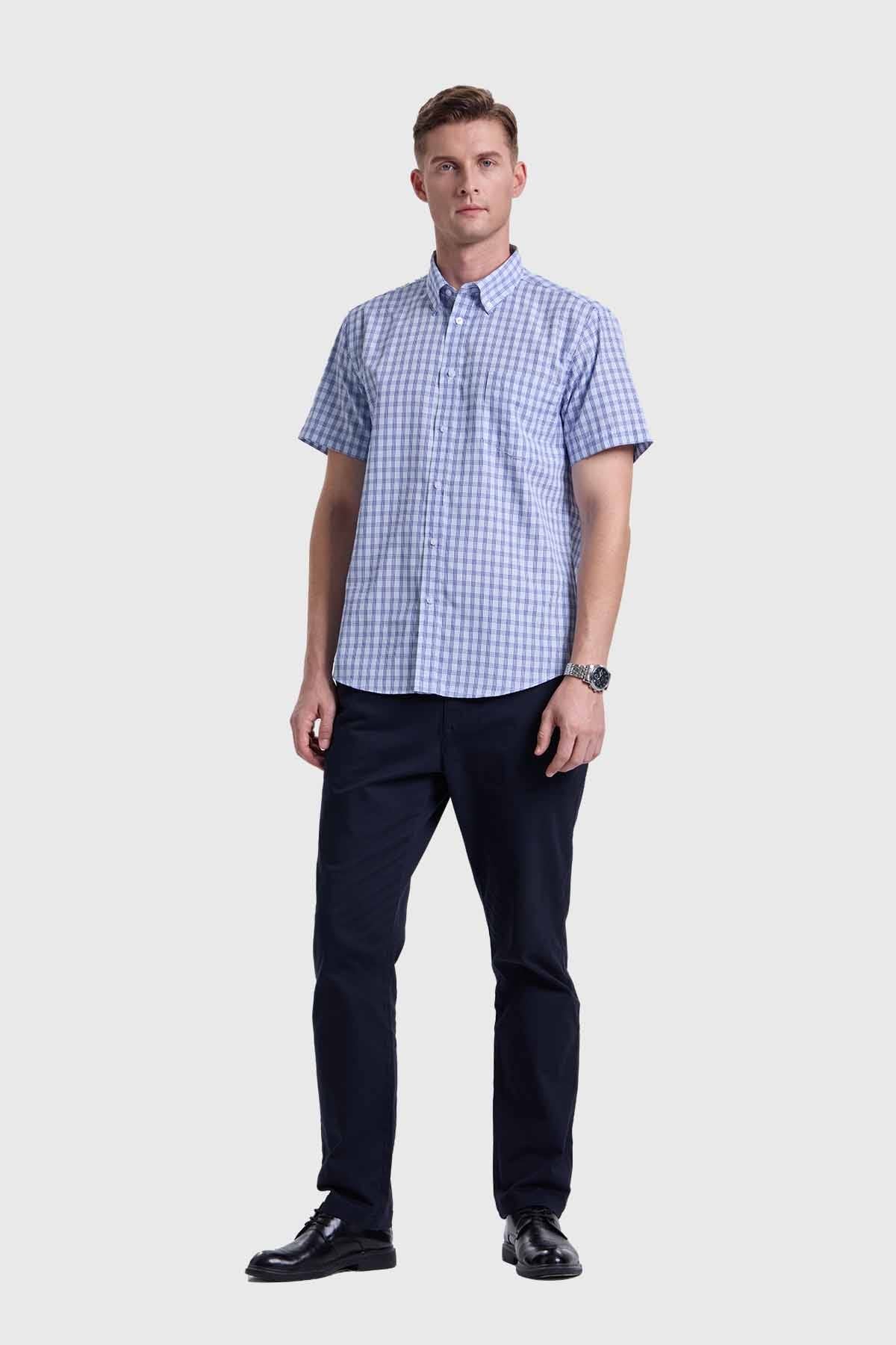Camisa Hombre Casual Celeste - Image 4