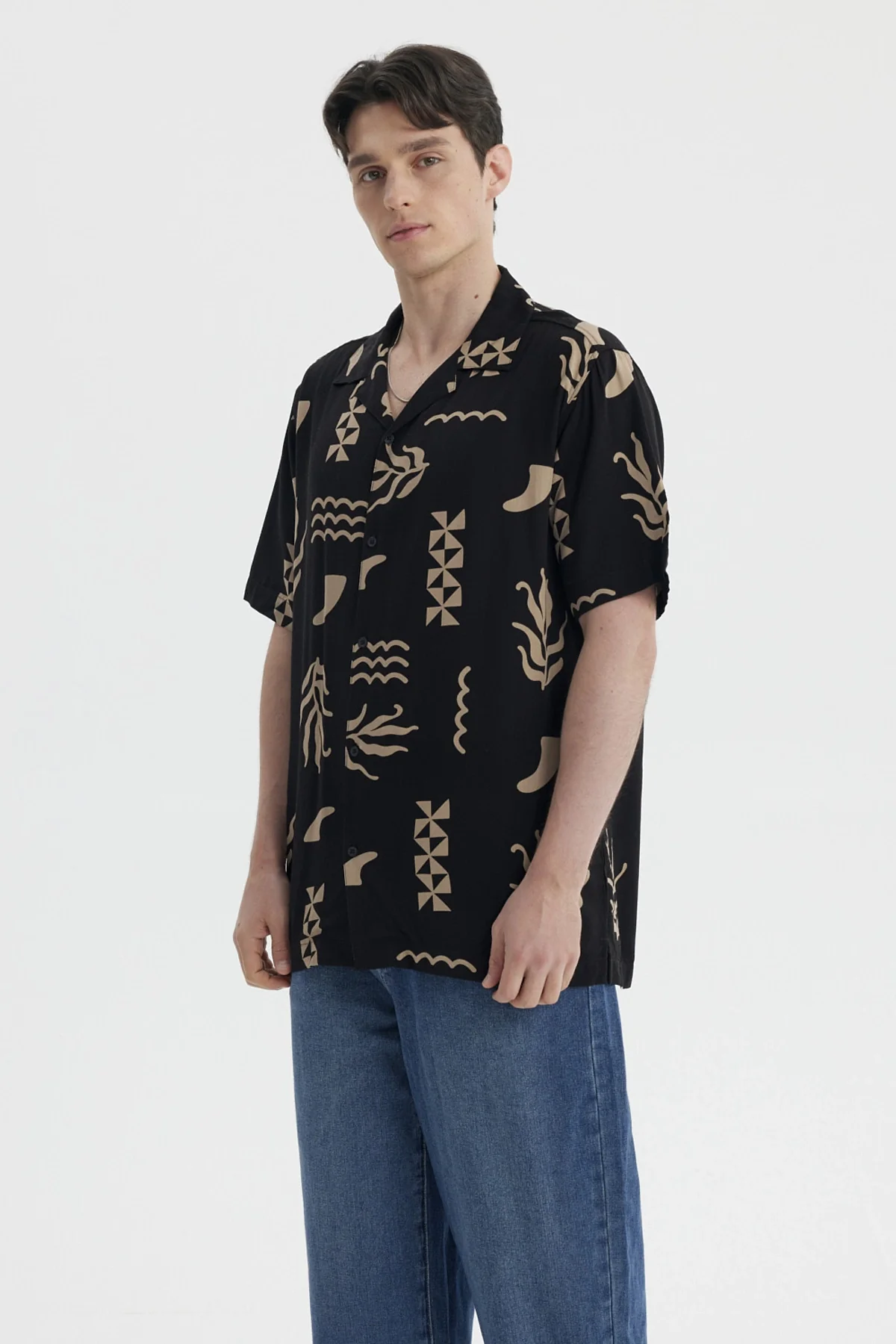 Camisa Hombre Rapport Negro - Image 2