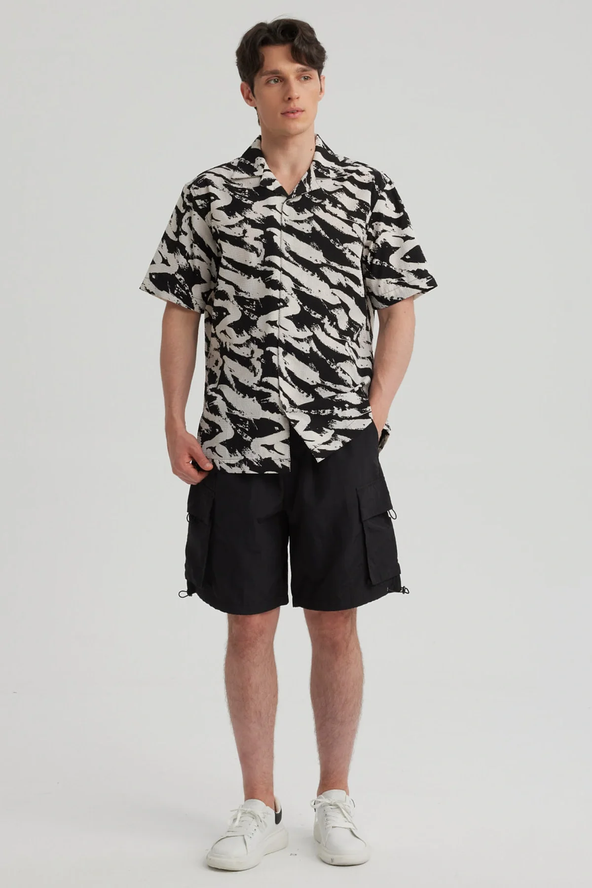 Camisa Hombre Rapport Negro - Image 4