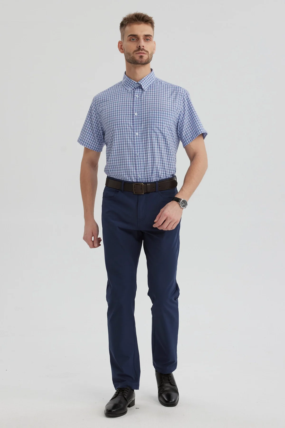 Camisa Hombre Rapport Regalo Azul Denim - Image 4