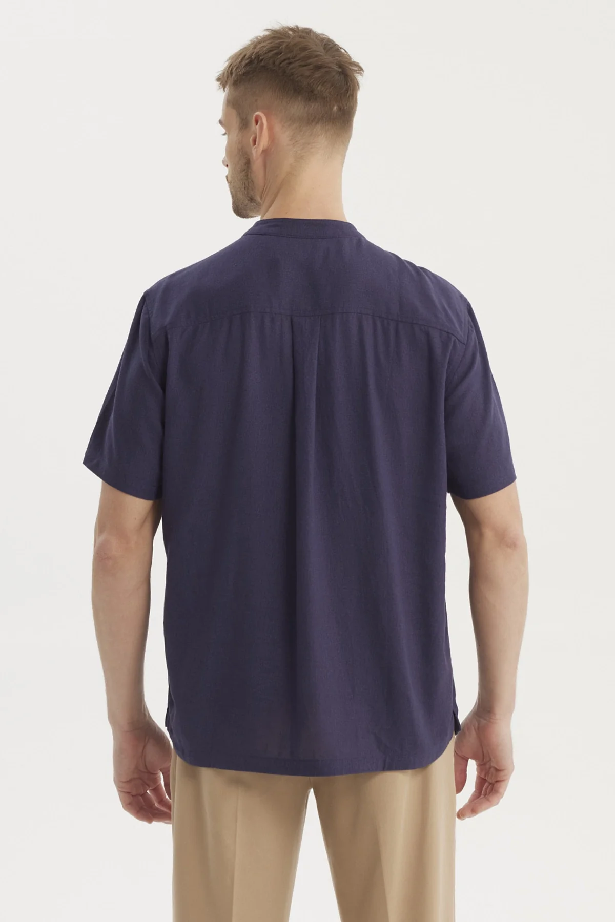 Camisa Hombre Slim Azul Marino - Image 3