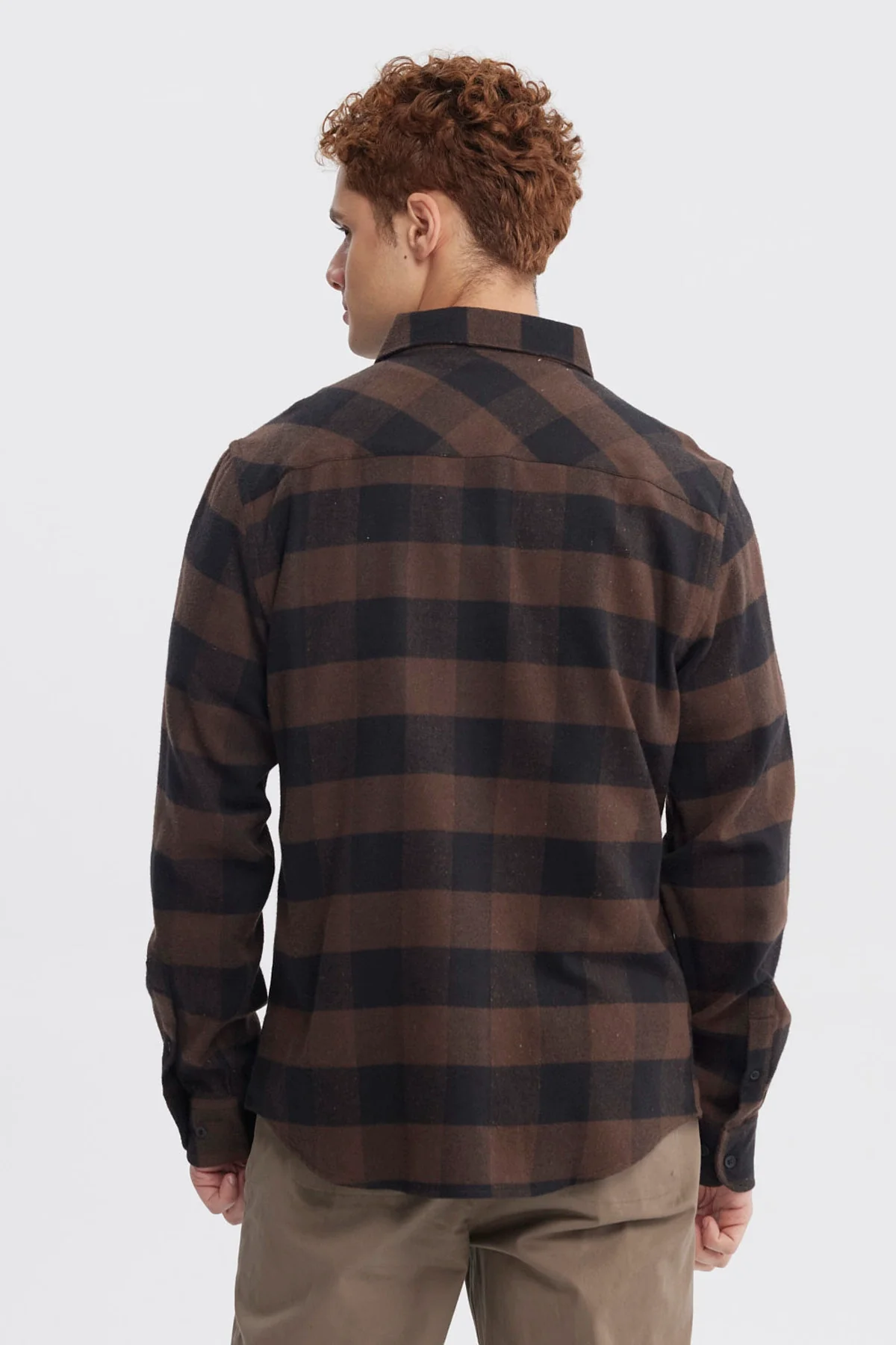 Camisa Hombre Slim Café - Image 3