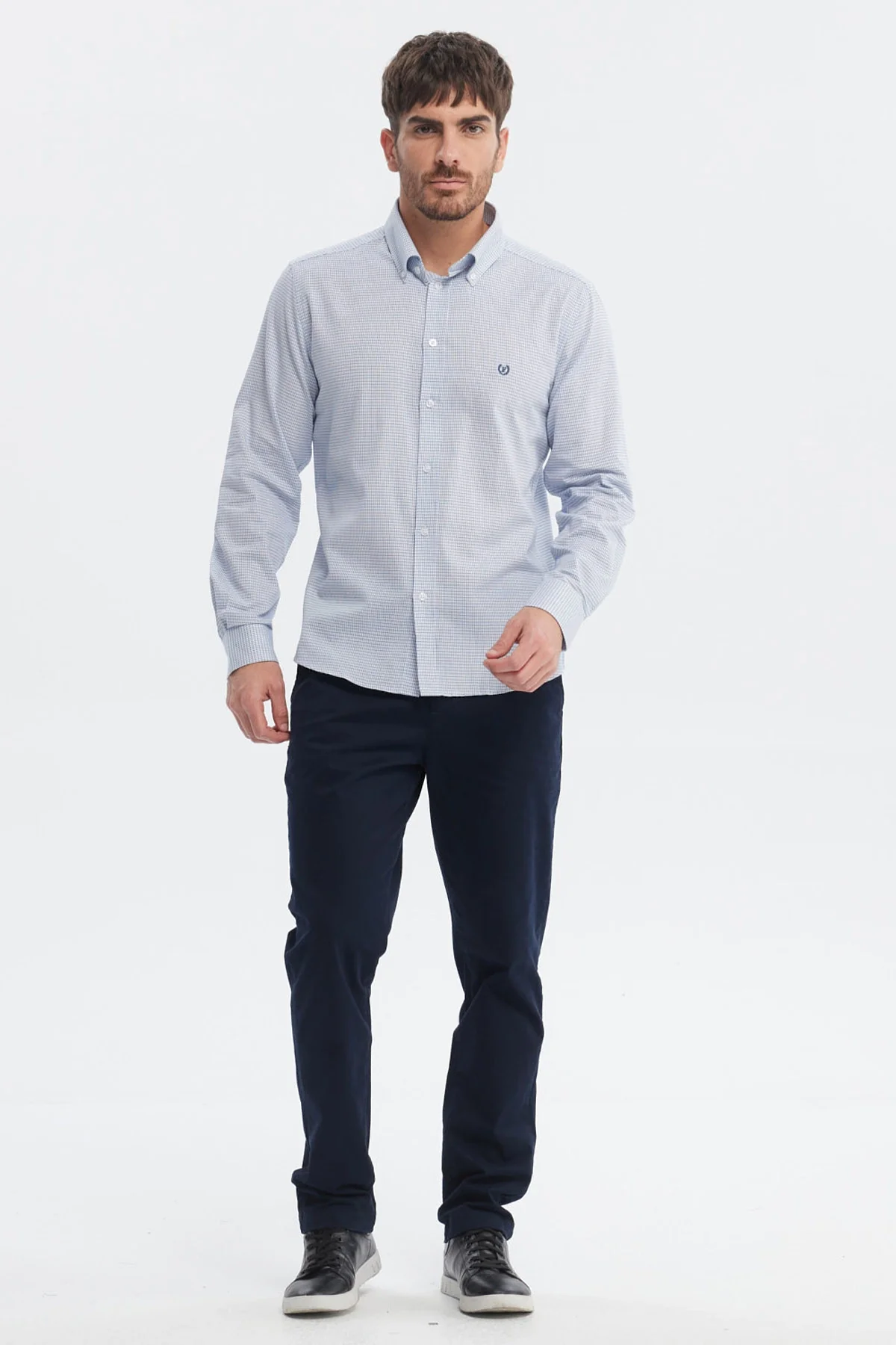 Camisa Hombre Slim Celeste - Image 4