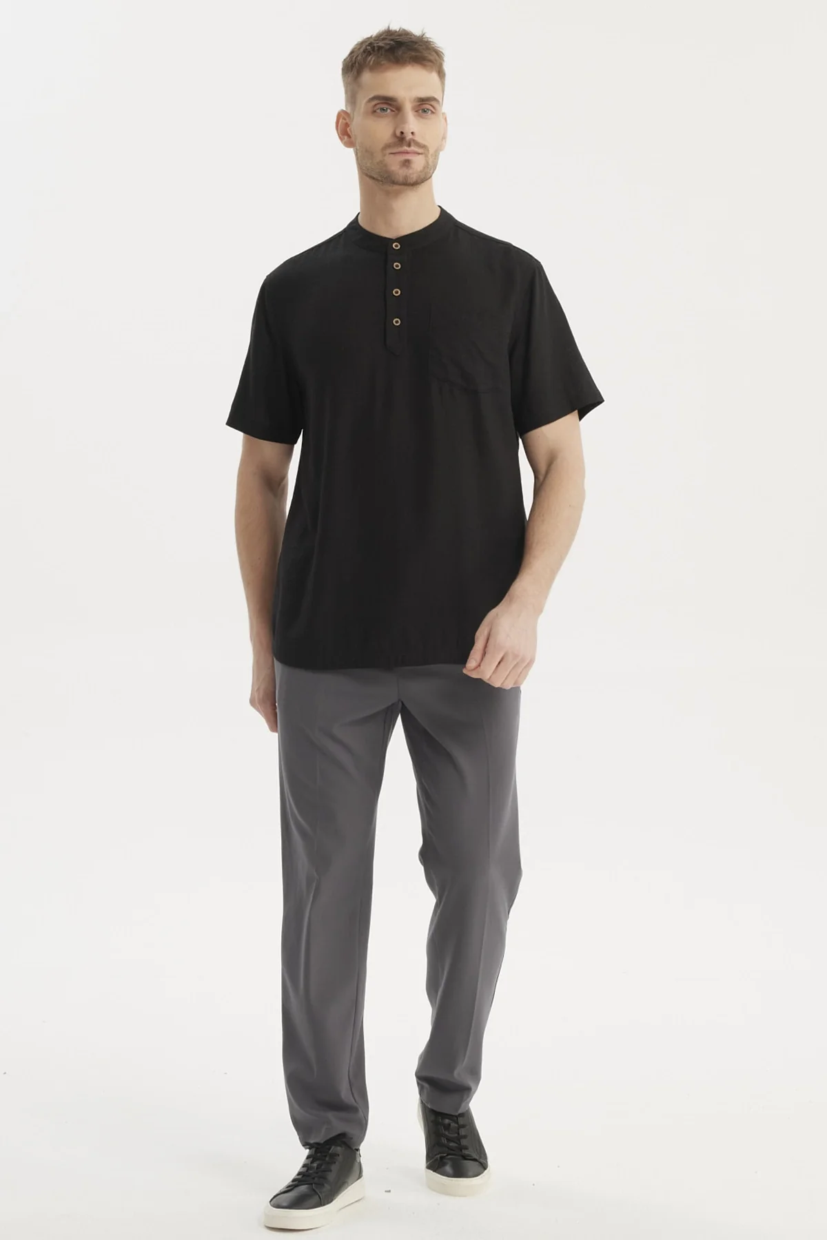 Camisa Hombre Slim Negro - Image 4