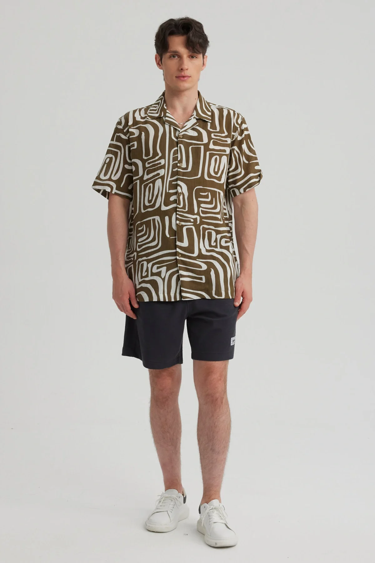 Camisa Hombre Textura Chocolate - Image 4