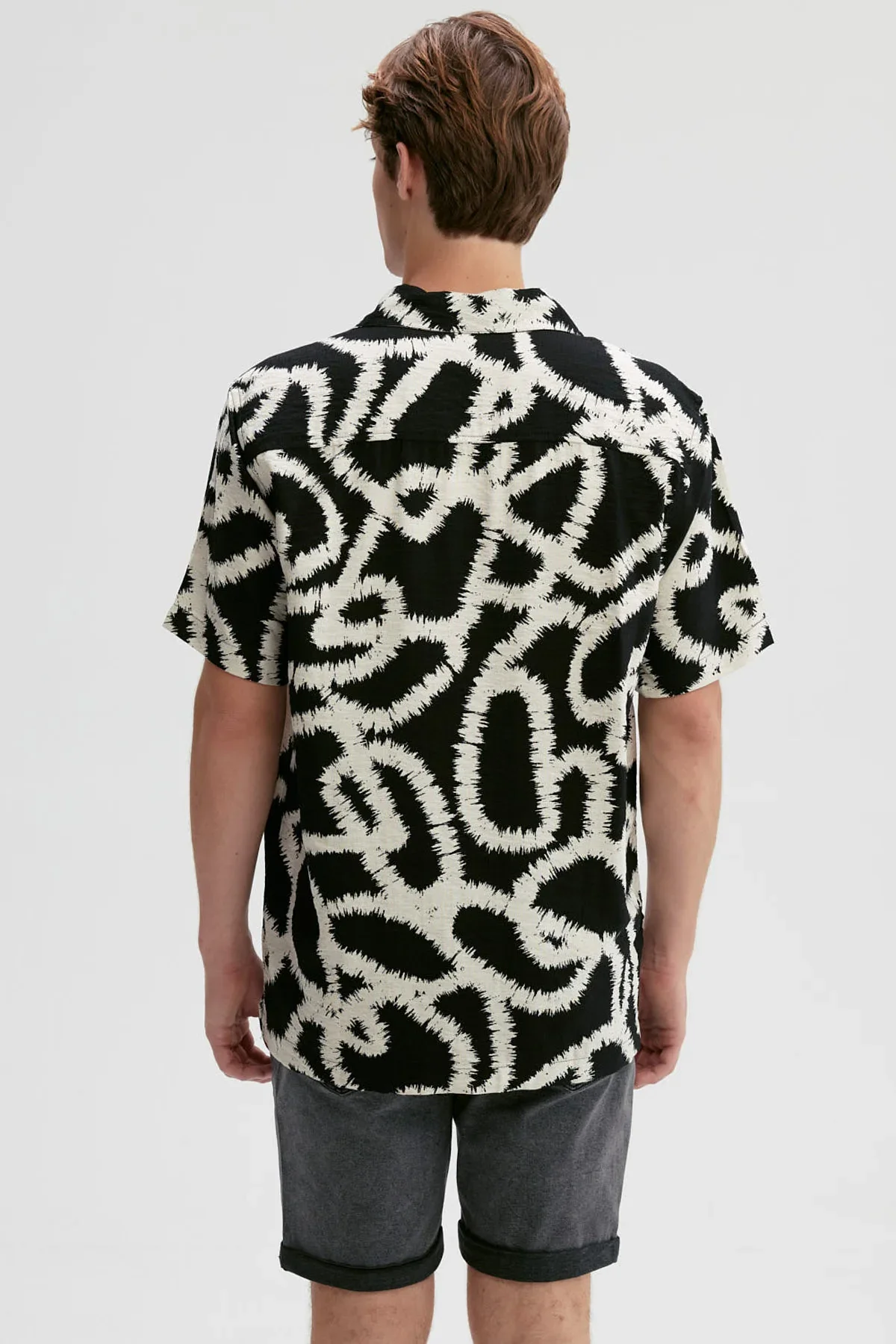 Camisa Hombre Textura Full Rapport Negro - Image 3