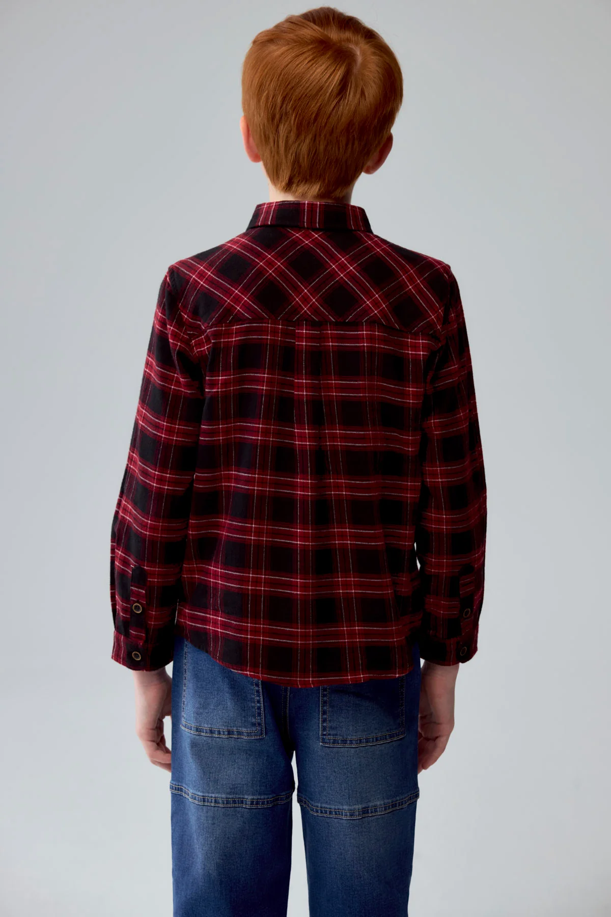 Camisa Niño Cuadrillé Burdeo - Image 3
