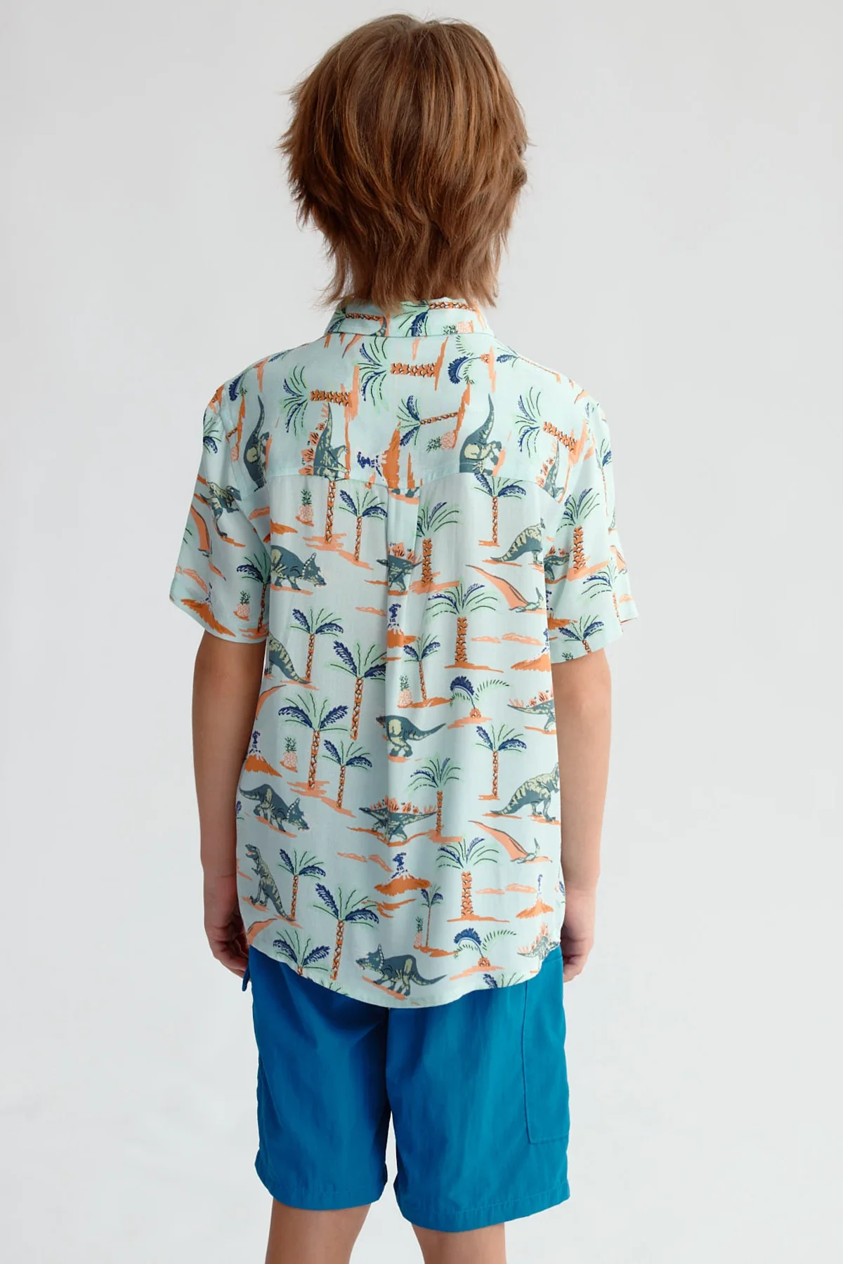 Camisa Niño Guayabera Aqua - Image 3