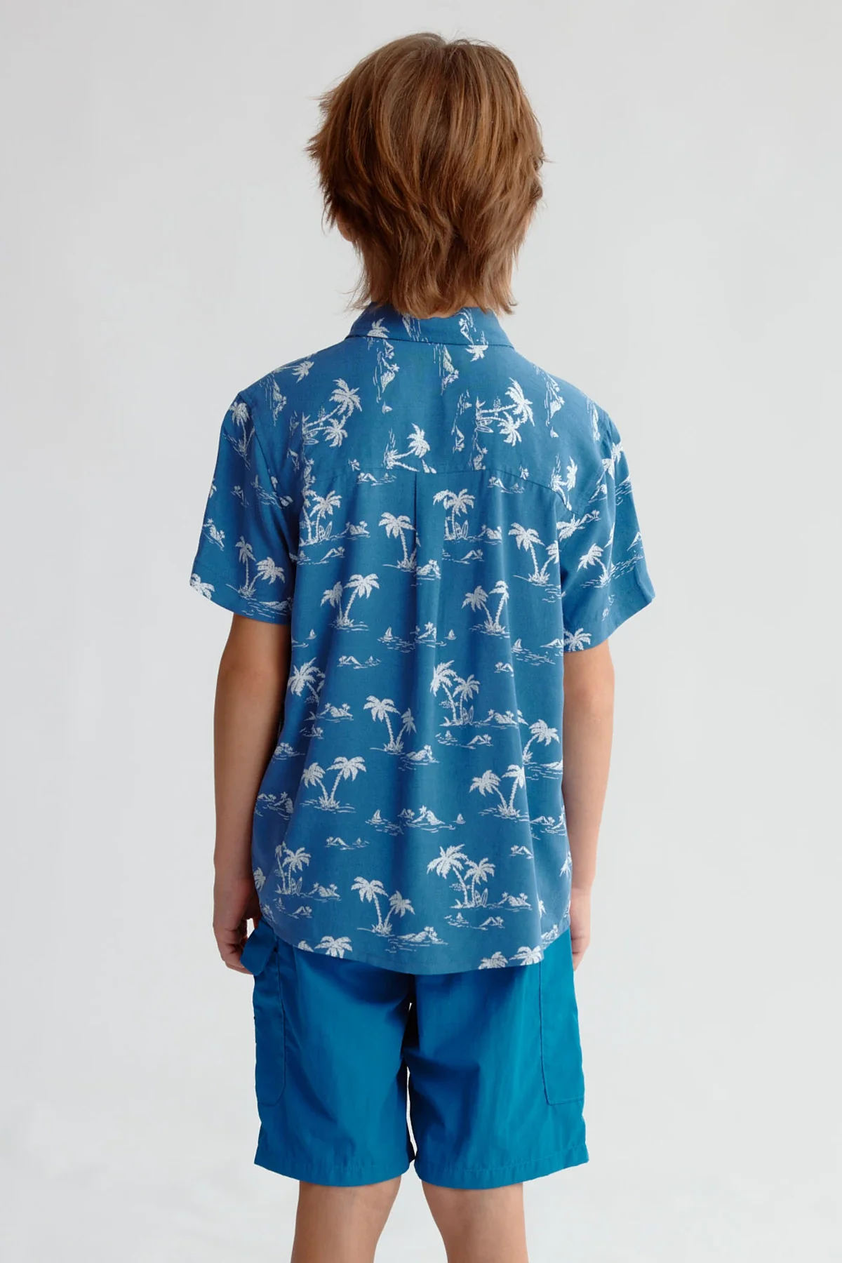 Camisa Niño Guayabera Azul - Image 3