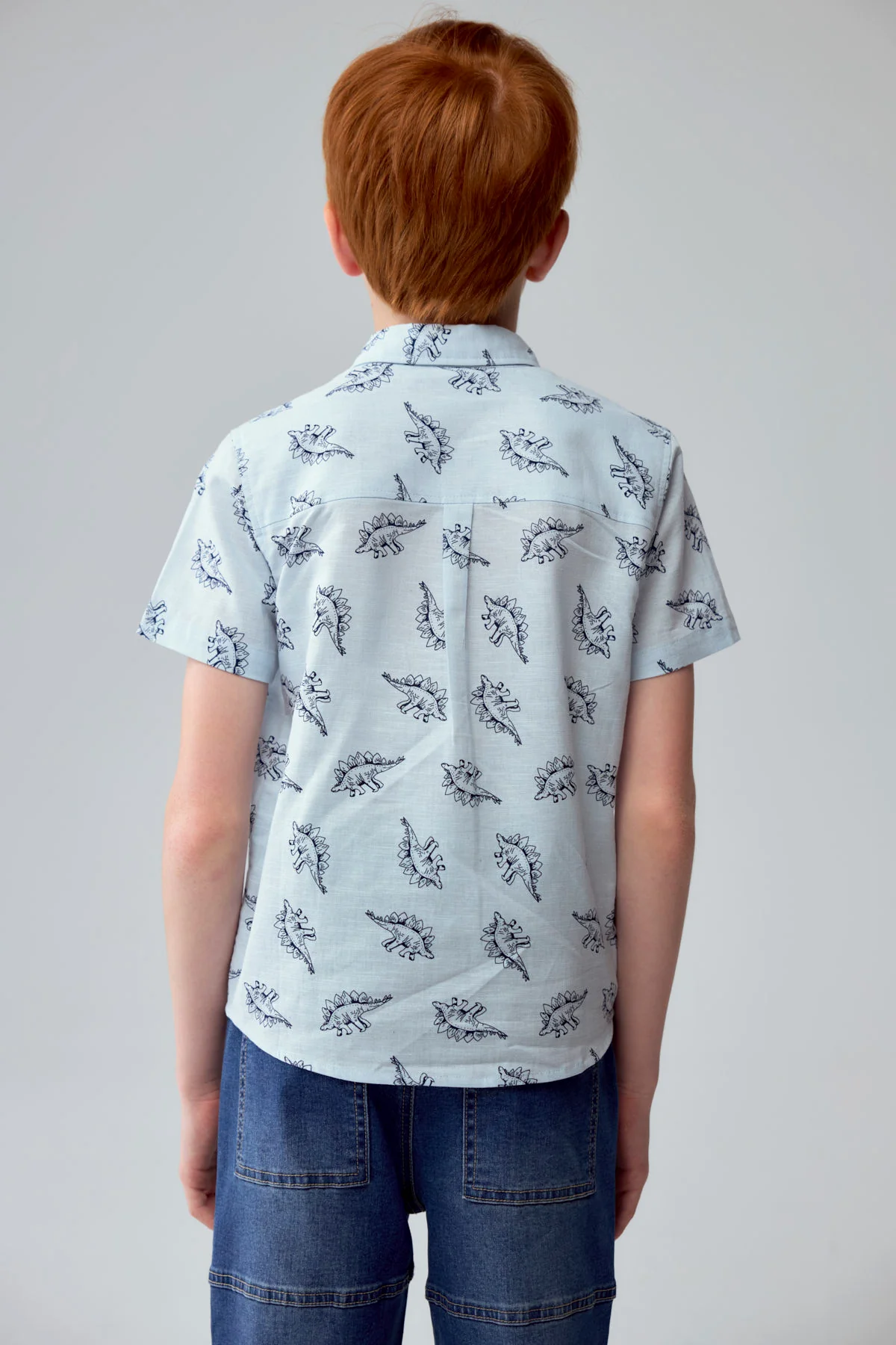 Camisa Niño Lino Celeste - Image 3