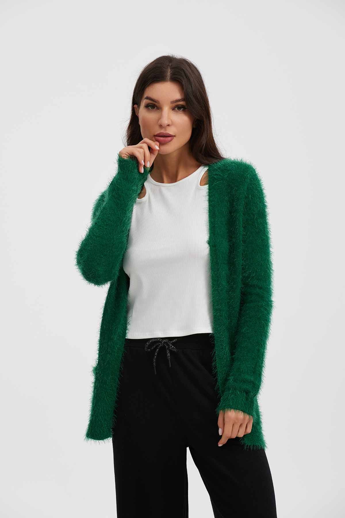 Chaleco Mujer Estilo Verde Botella - Image 2