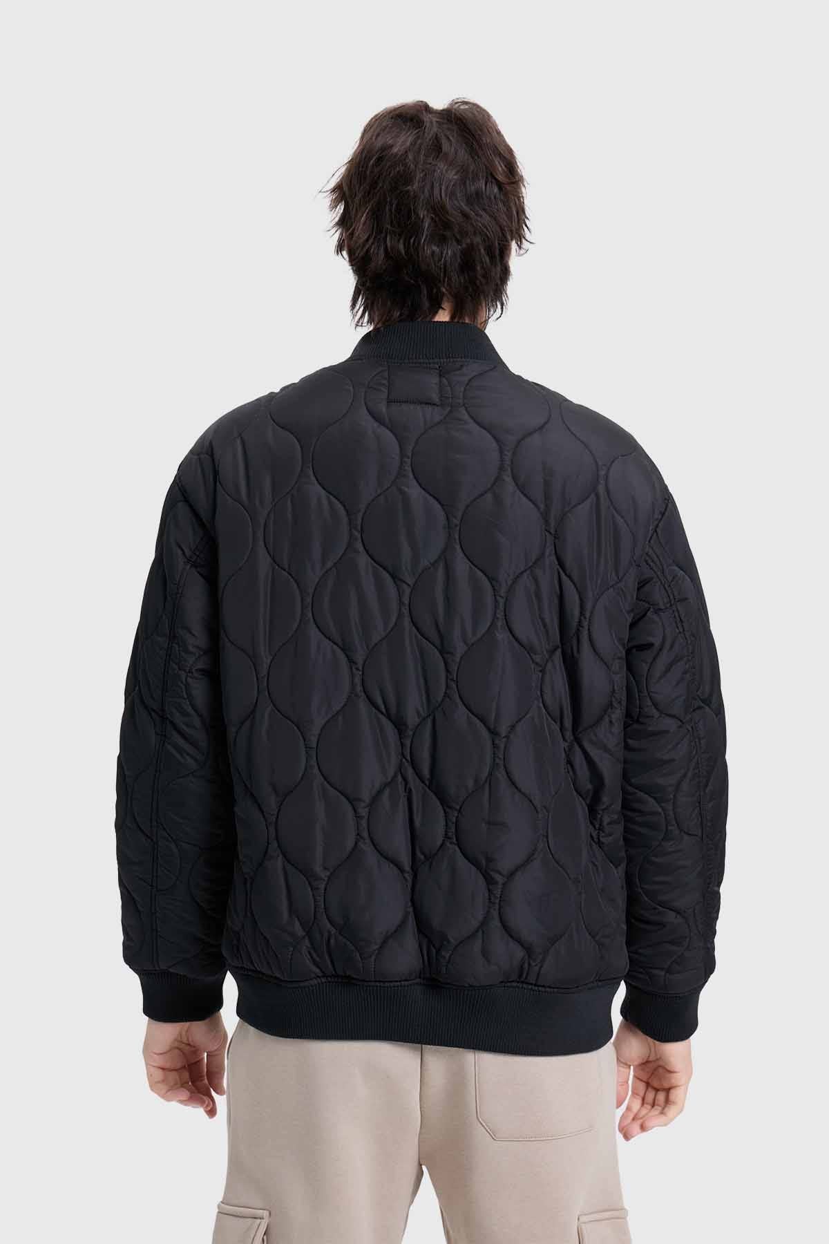 Chaqueta Hombre Bomber Negro - Image 3