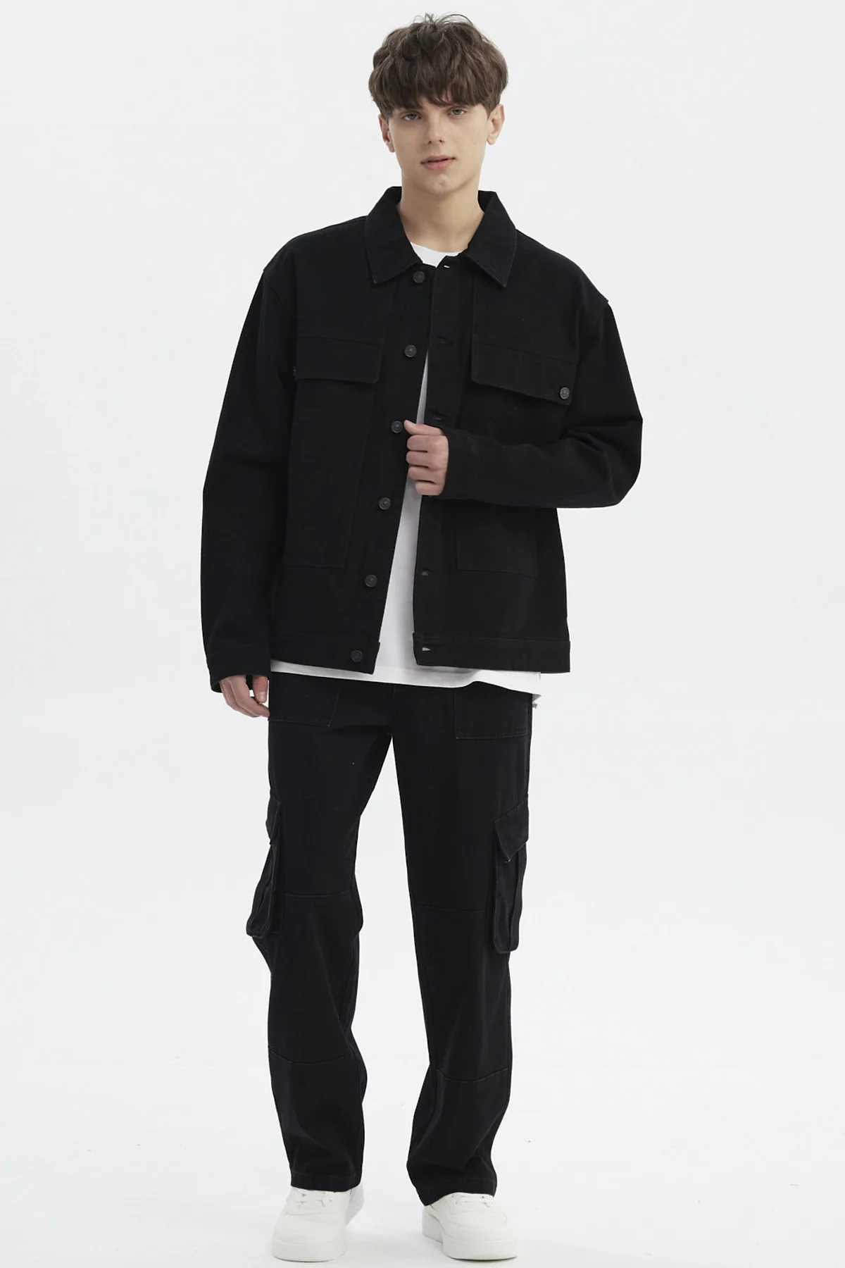Chaqueta Hombre Clásica Negro - Image 4