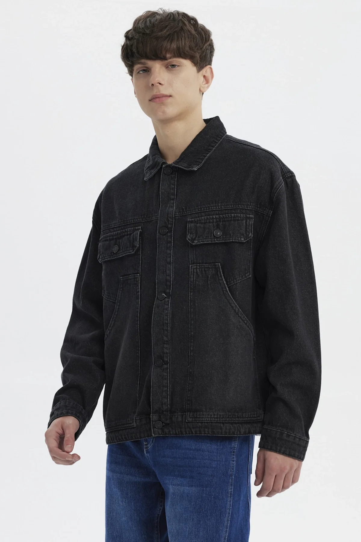 Chaqueta Hombre Clásica Negro - Image 2