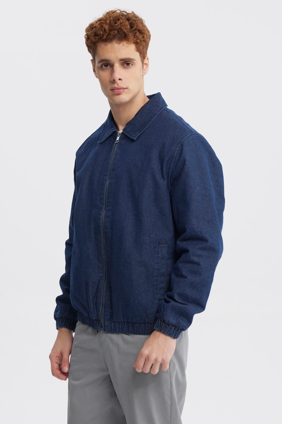 Chaqueta Hombre Cuello Camisero Azul - Image 2