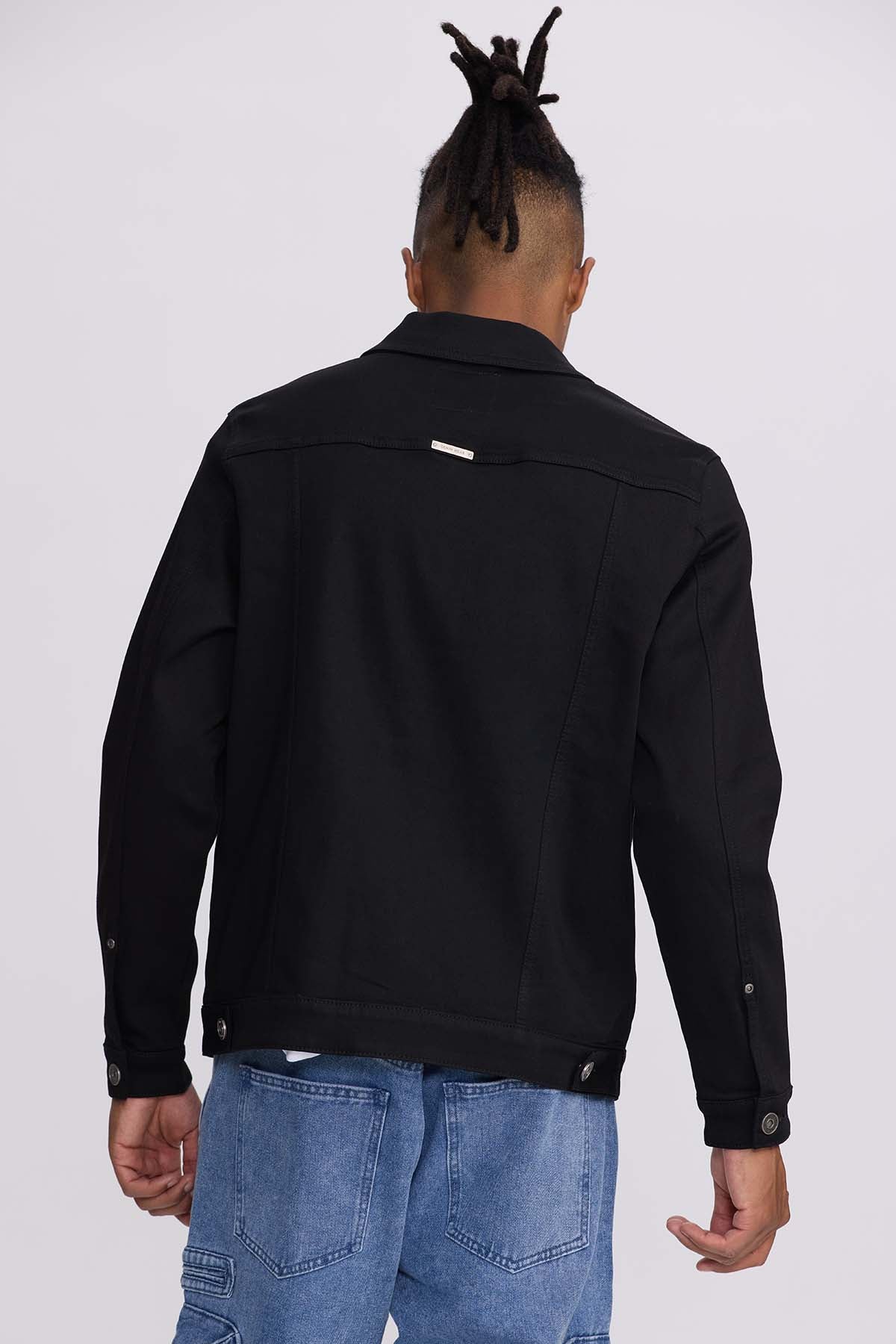 Chaqueta Hombre Denim Clásico Negro - Image 2